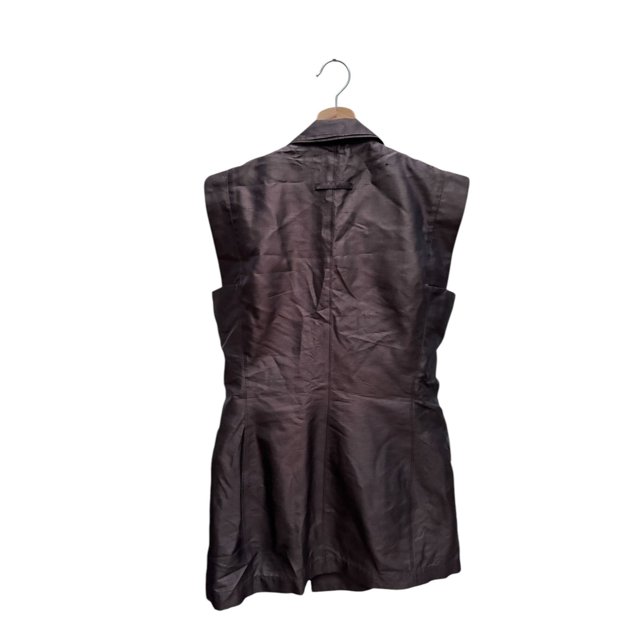Jean Paul Gaultier Vintage Bronze Sleeveless Blazer Jacket Size M / US 6-8 / IT 42-44 - 5 Thumbnail