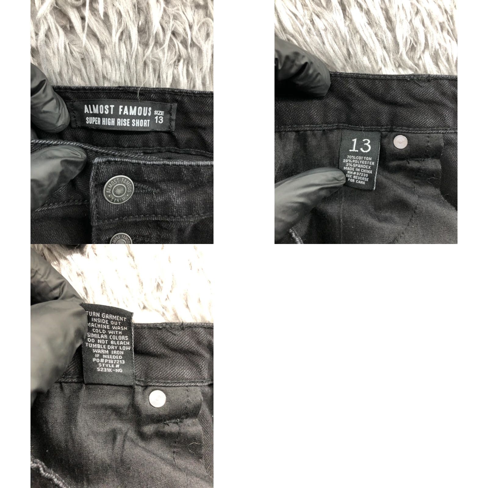 Almost Famous VINTAGE Almost Famous Dark Wash Black 2.0 Inseam 2.0 Denim 30 In Waist Juniors Size 13 Mid Rise Shorts Womens/Teenagers Right? Size 34" / US 12 / IT 48 - 8 Thumbnail