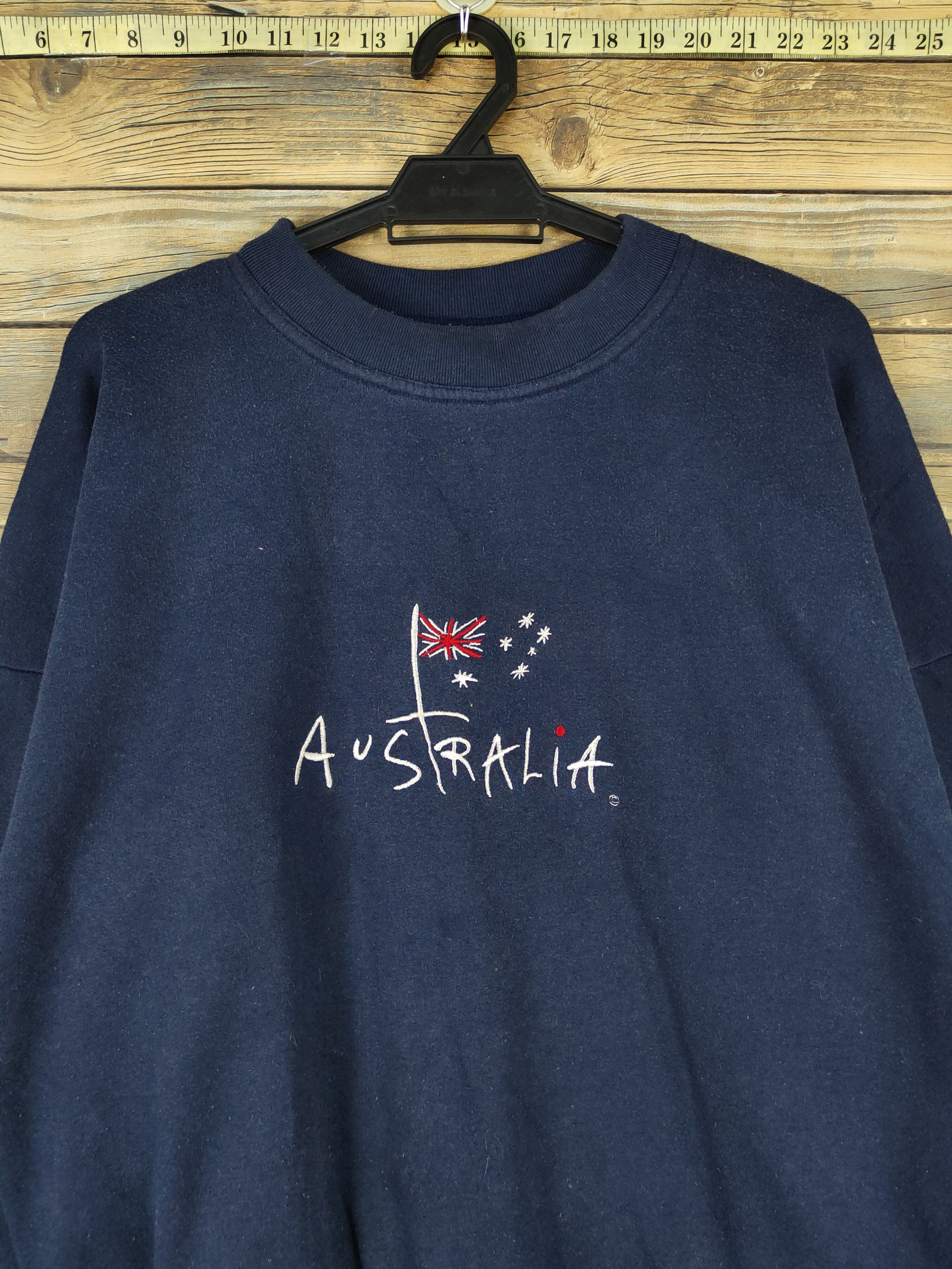 Vintage Austwin vintage australia Navy Sweatshirts #W1169 Size US M / EU 48-50 / 2 - 2 Thumbnail
