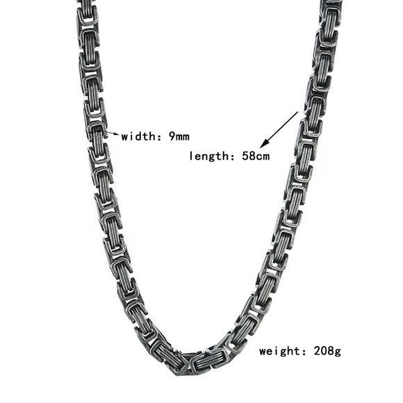 Other 9mm Stainless Steel Vintage Necklace & Bracelet Set Size ONE SIZE - 7 Thumbnail
