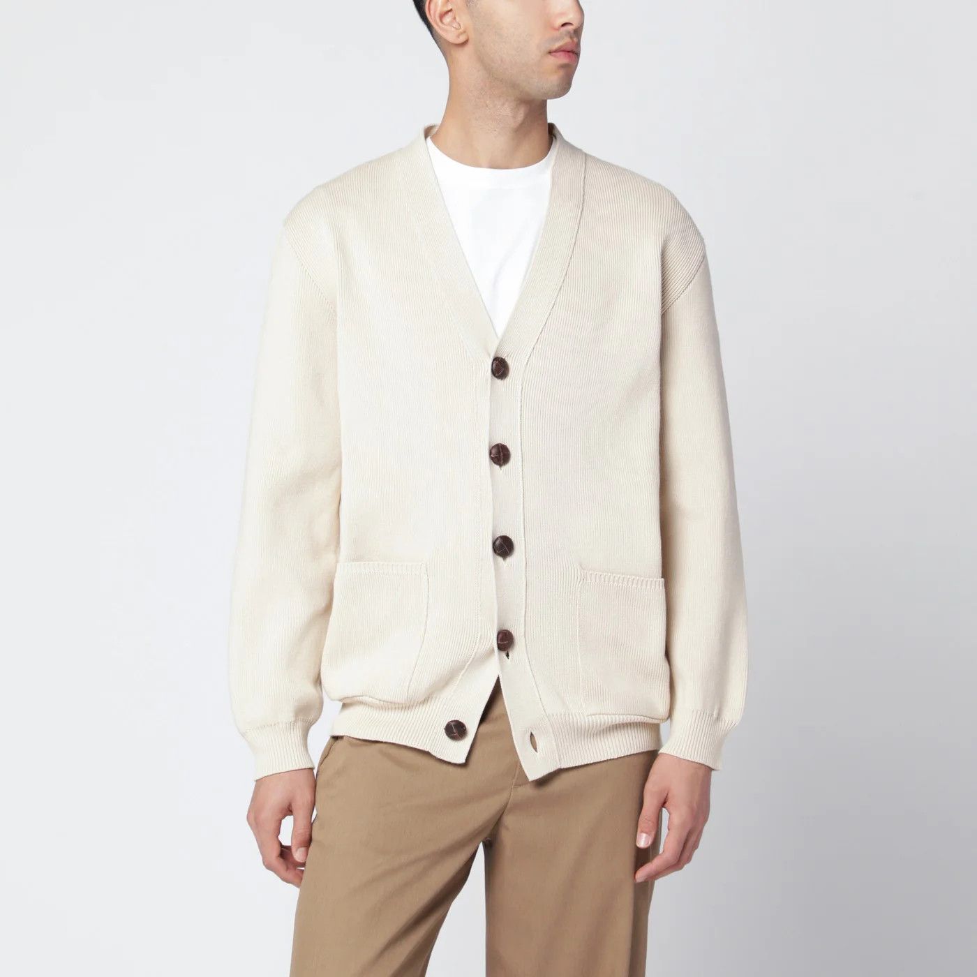 Golden Goose o1d2blof0426 Cotton-Blend Cardigan in Beige Size US S / EU 44-46 / 1 - 4 Thumbnail