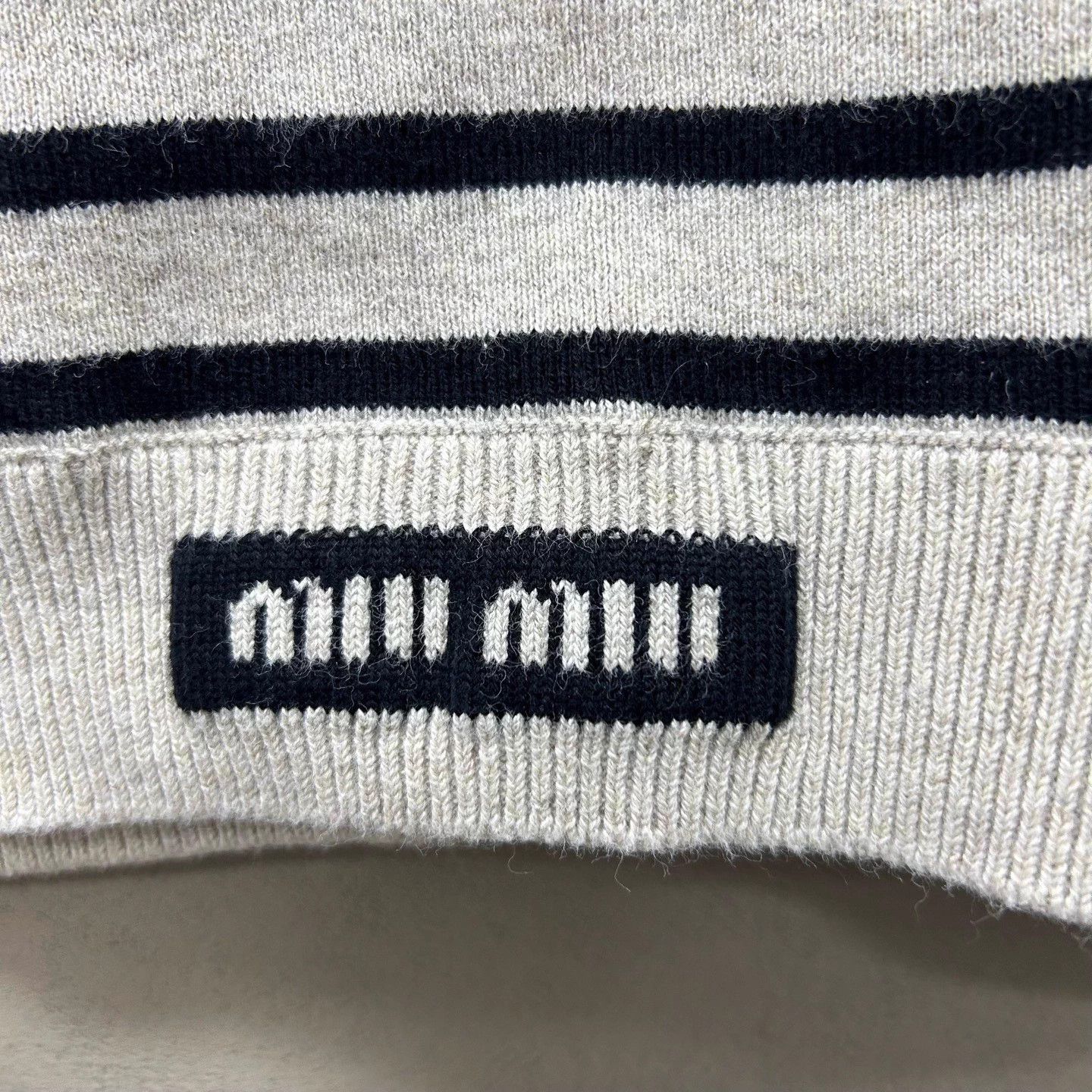 Miu Miu Miu Miu Knit Logo Striped Sweater 36 Size XS / US 0-2 / IT 36-38 - 3 Thumbnail