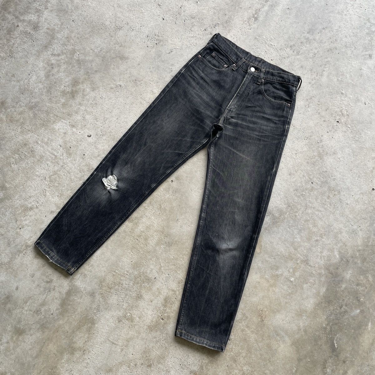 Levi's Vintage Clothing W29💥 Vintage Levi’s Black Jeans Faded Distressed Jeans Pants Size US 29 - 2 Thumbnail