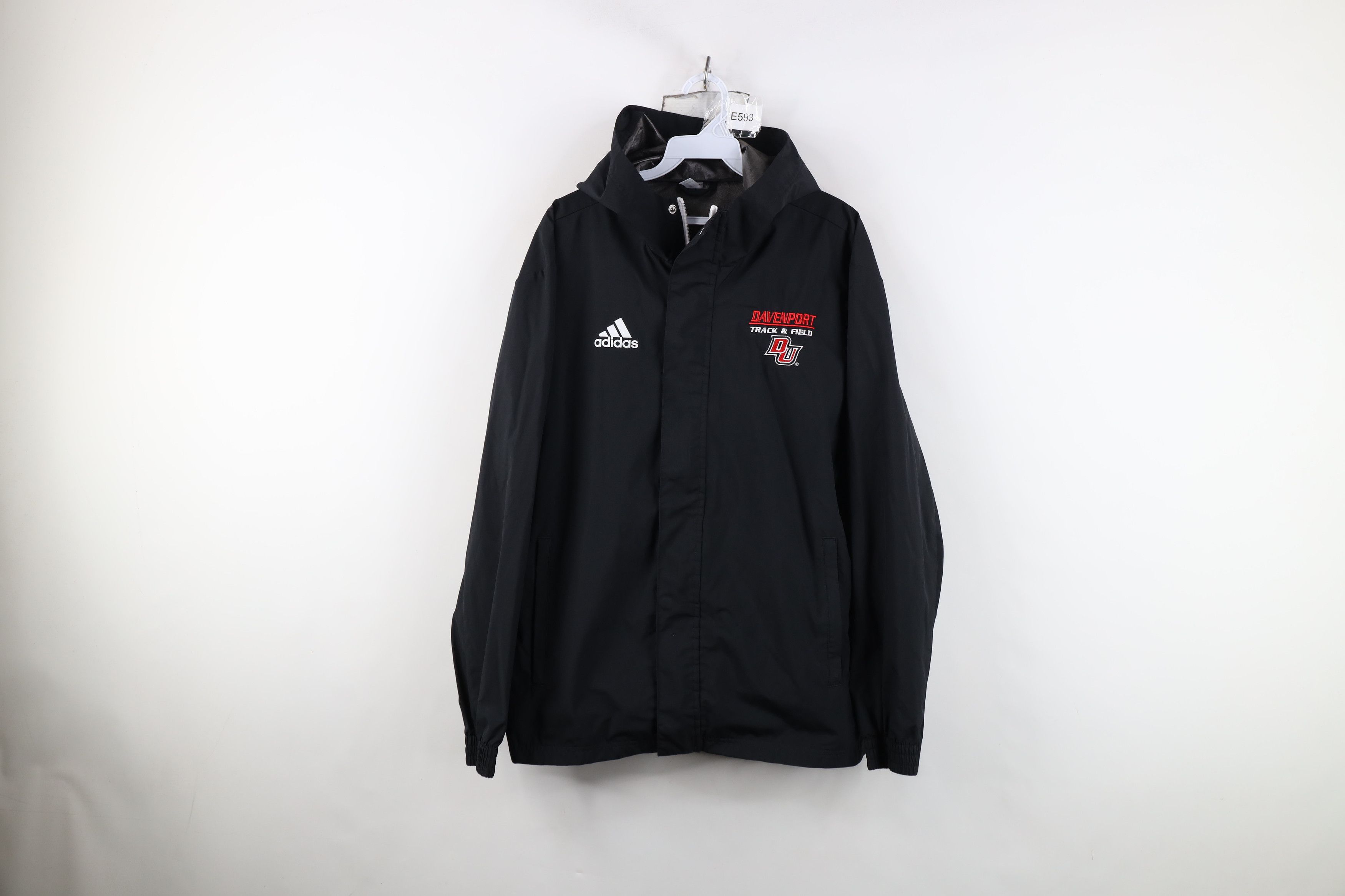 Adidas Adidas Davenport University Track & Field Rain Jacket Black Size US M / EU 48-50 / 2 - 1 Thumbnail
