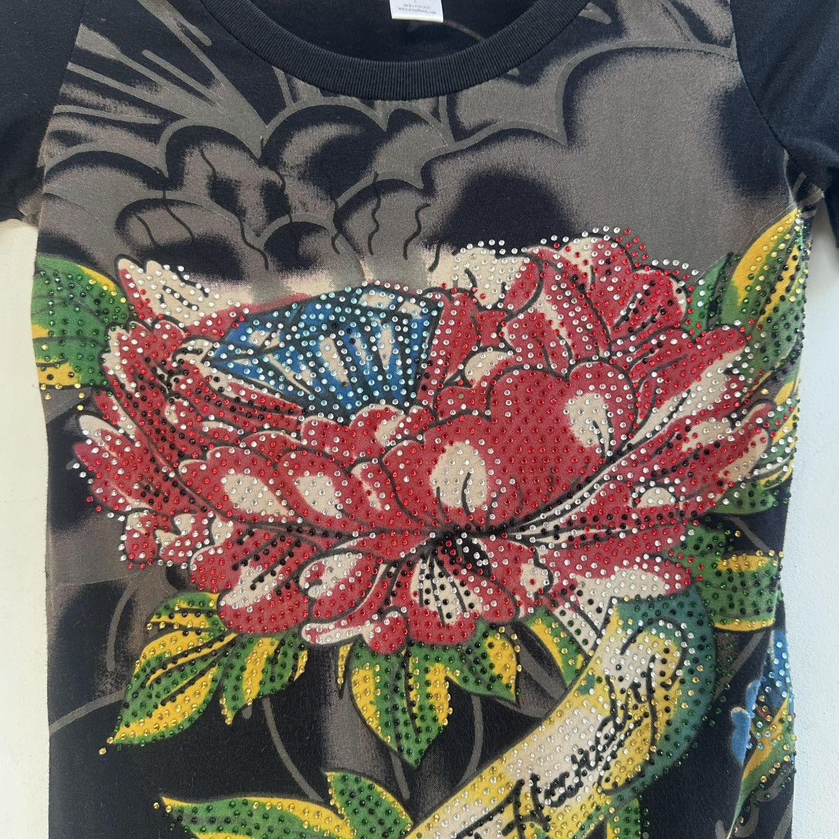 Ed Hardy Ed Hardy long dress tee shirt floral skull rhinestone tattoo Size M / US 6-8 / IT 42-44 - 4 Thumbnail