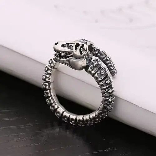 Jewelry Dinosaur Bone Resizeable Ring Size ONE SIZE - 4 Thumbnail