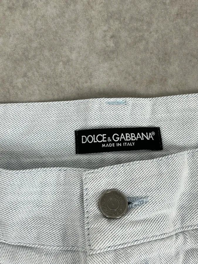 Dolce & Gabbana 2000s Dolce & Gabbana Washed White Denim Jeans Size US 34 / EU 50 - 10 Thumbnail