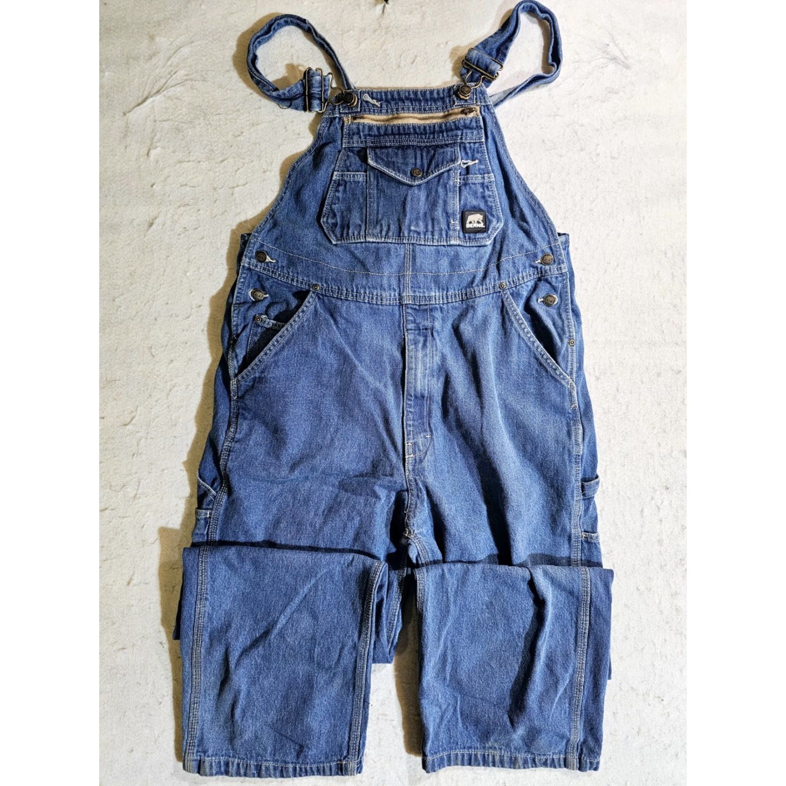 Vintage VINTAGE Berne Classic Cotton Denim Overall Pants Workwear Men 40x30 Medium Wash Size US 40 / EU 56 - 2 Thumbnail