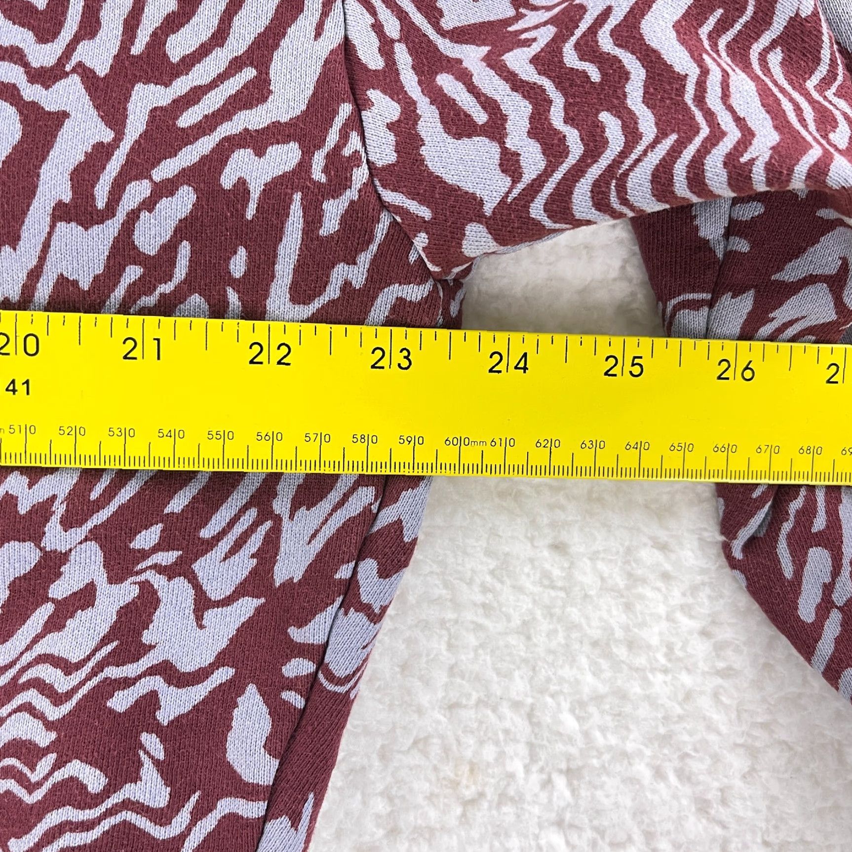 Madewell Madewell Sweater Womens Small Burgundy Tiger Print Crew Neck Long Sleeve Casual Size S / US 4 / IT 40 - 7 Thumbnail