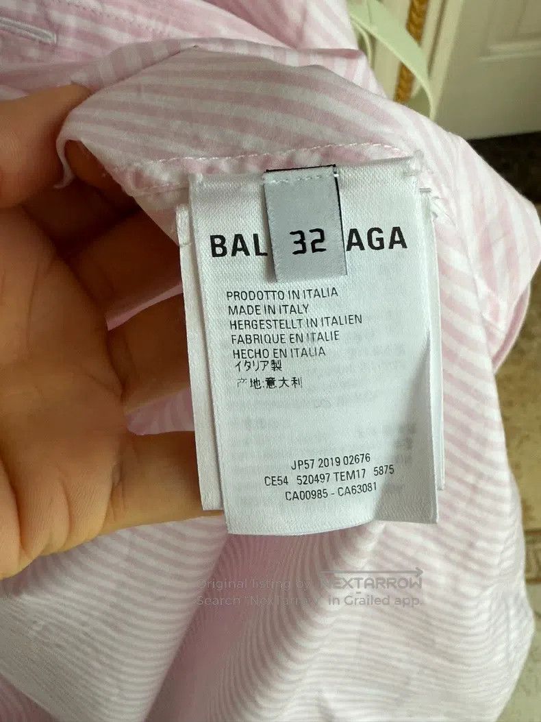 Balenciaga Balenciaga Pink back logo striped shirt Size 4XL / US 24-26 - 7 Thumbnail