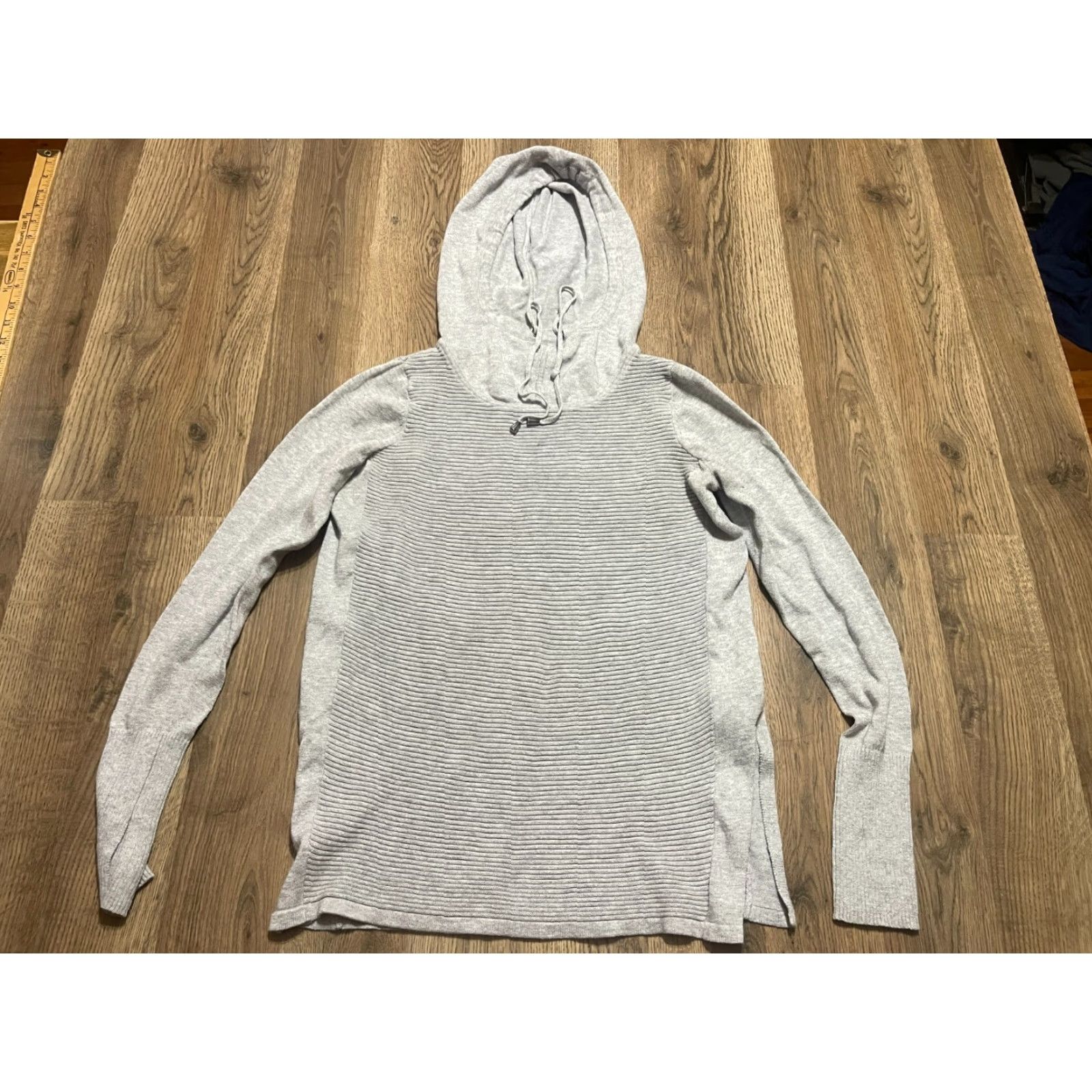 Vintage Artisan NY Hoodie Women’s Size Small Gray Pullover Ribbed Long Sleeve Activewear Regular Fit Size S / US 4 / IT 40 - 2 Thumbnail