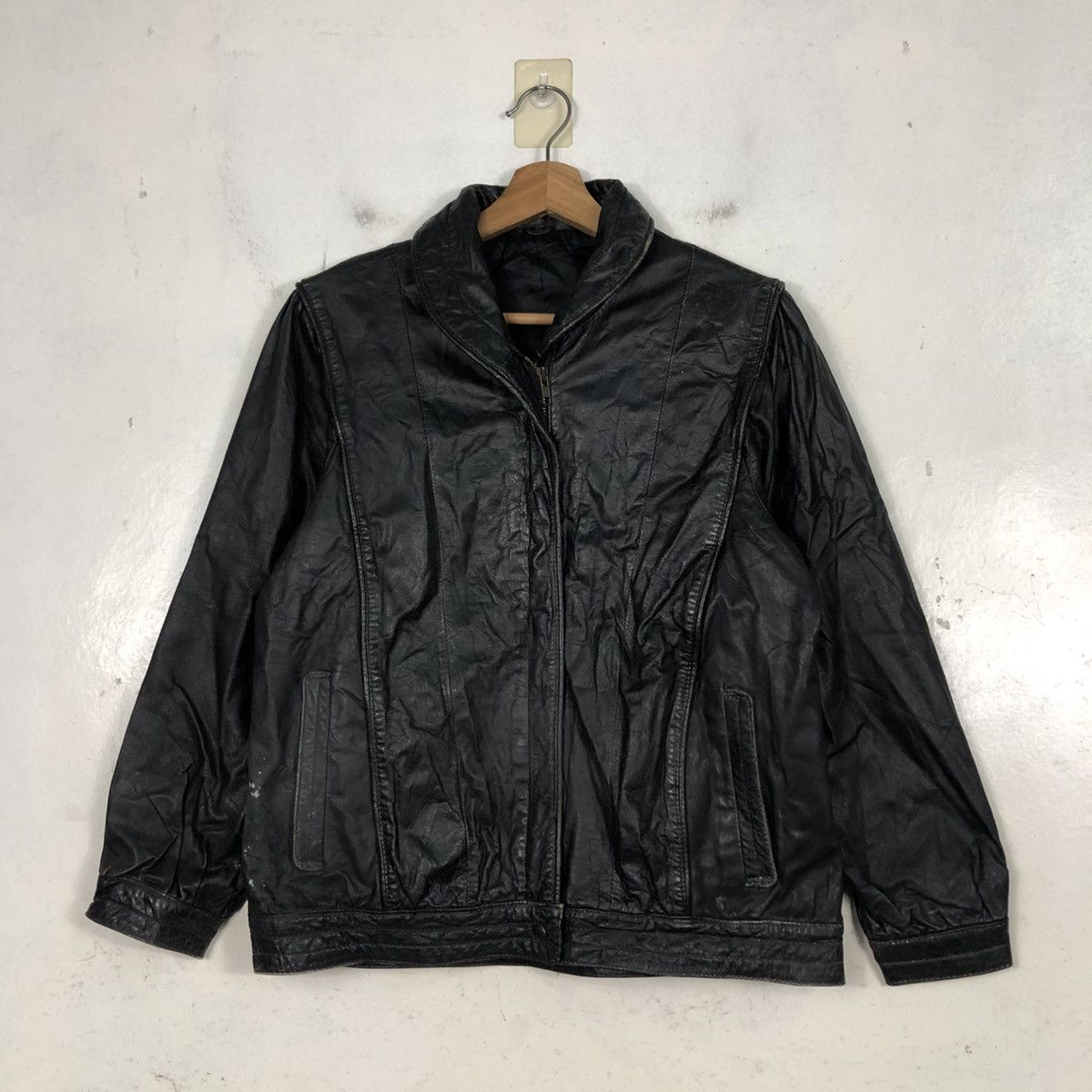 Japanese Brand 📌Vintage Biker Leather Jacket Partina Issey Miyake Size US M / EU 48-50 / 2 - 3 Thumbnail