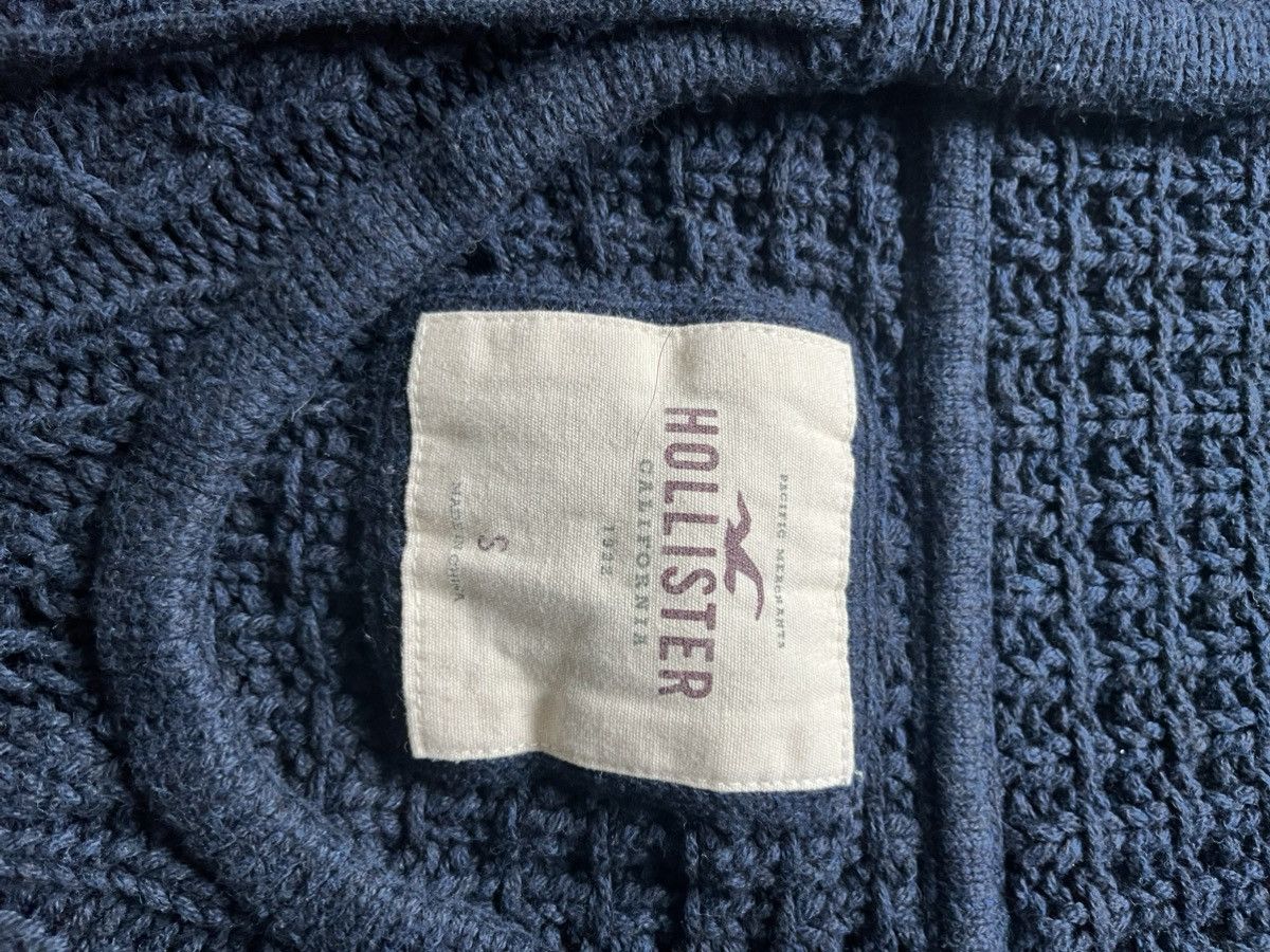 Hollister Y2k navy Hollister crochet t-shirt with hood Size S / US 4 / IT 40 - 3 Thumbnail