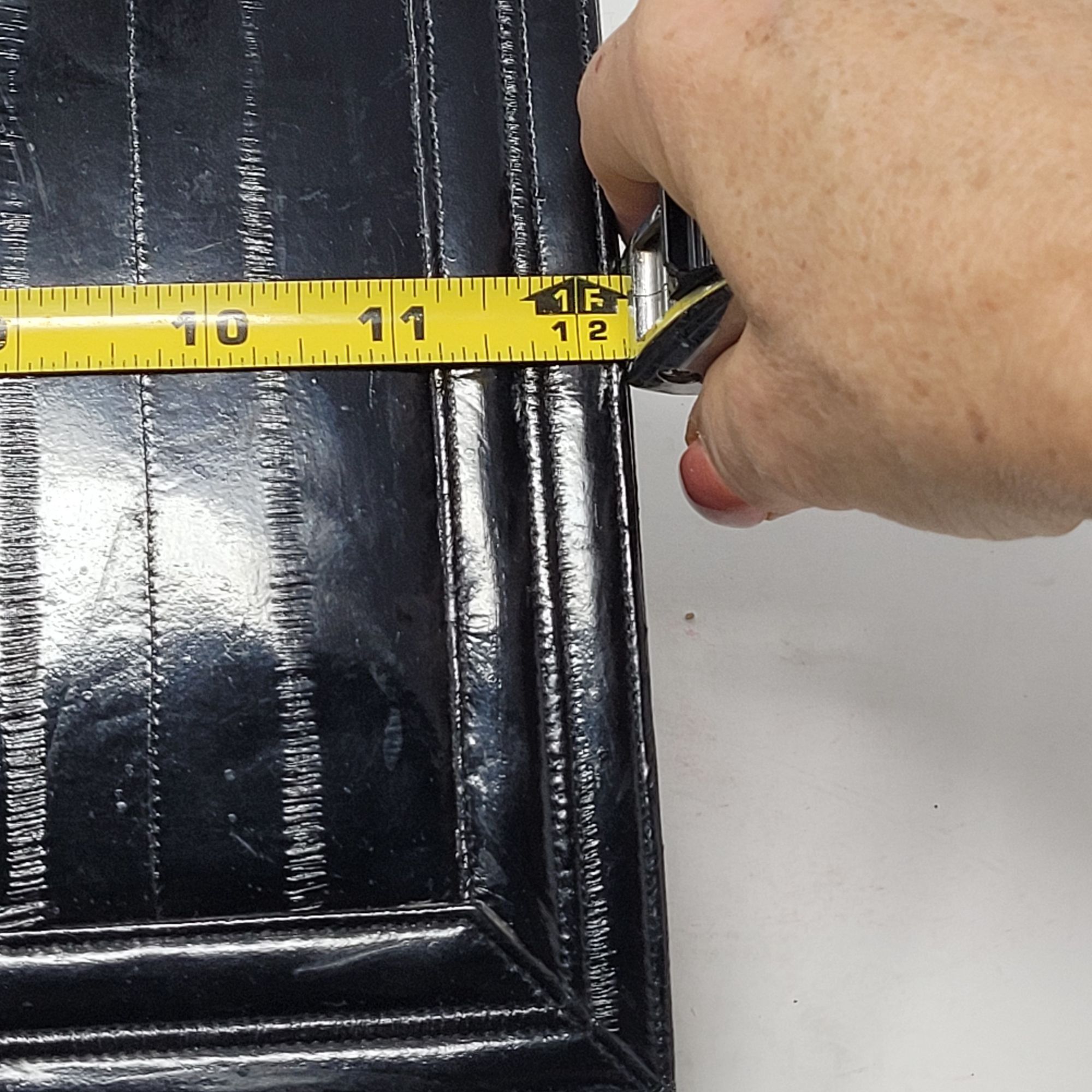 Vintage Vintage Womens Genuine Eel Skin Convertible Clutch Black Kor Size ONE SIZE - 10 Thumbnail