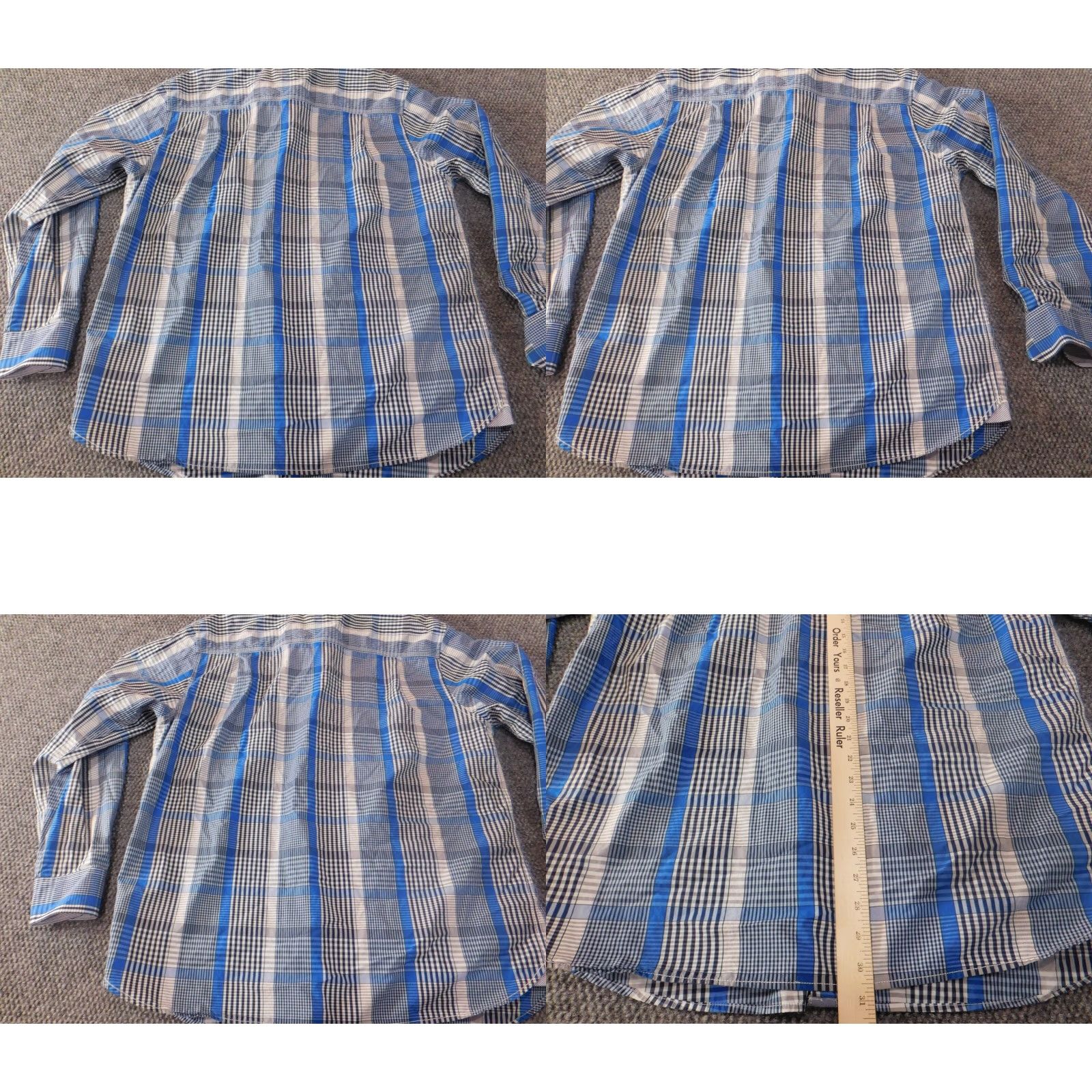 Tommy Bahama Tommy Bahama Shirt XL Blue Plaid Button-Down Modern Fit Mens Regular Long Sleeve Size US XL / EU 56 / 4 - 8 Thumbnail