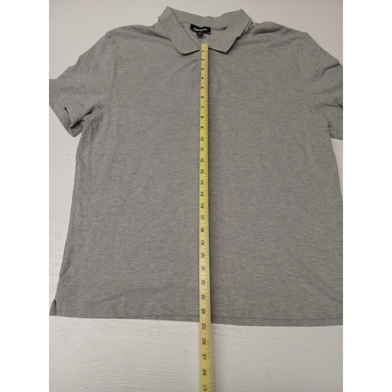 Express Express (XL) Gray Relaxed Button Dress Golf Polo Shirt Size US XL / EU 56 / 4 - 2 Thumbnail