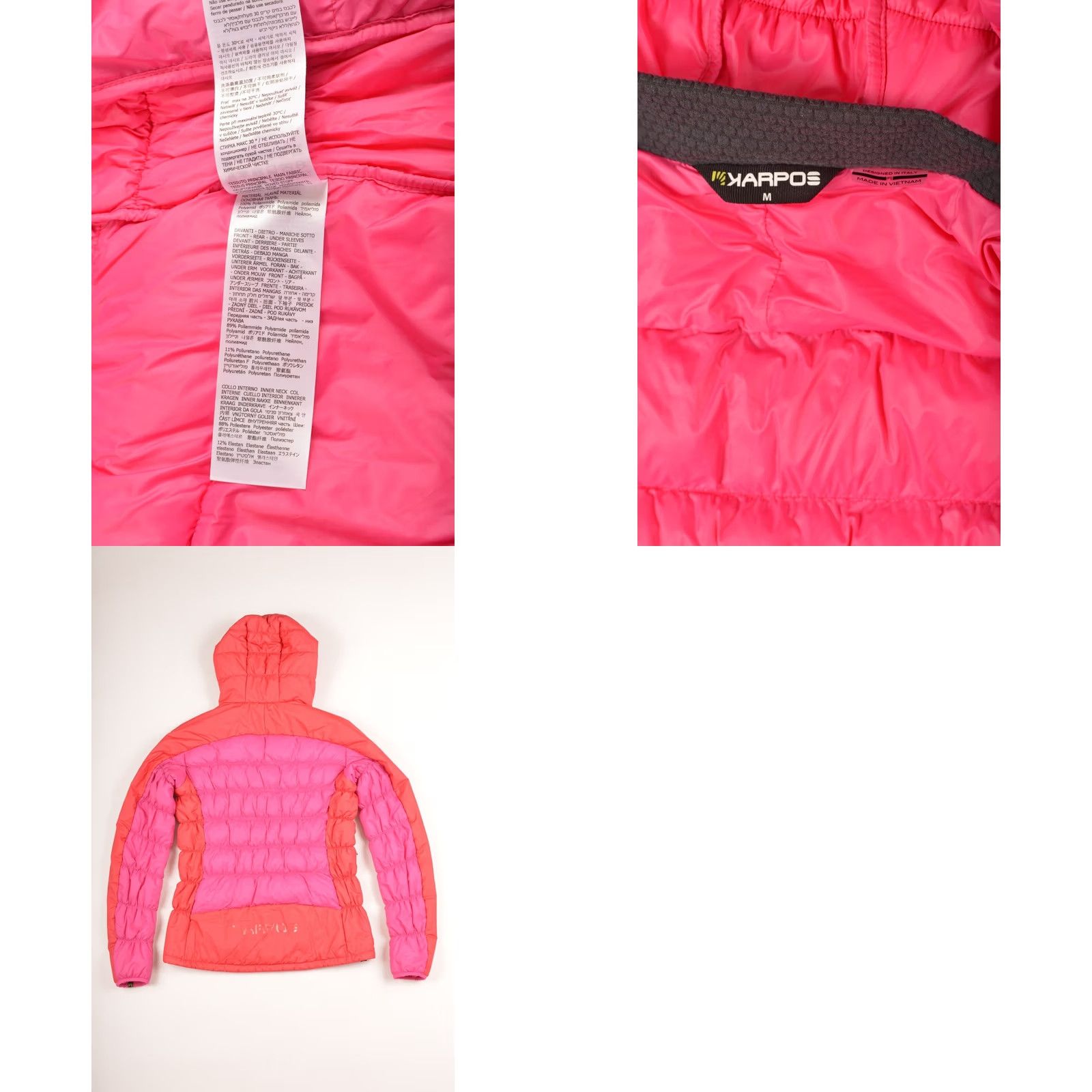 Vintage Karpos Lastei Active Plus W Jacket 2500581 Primaloft Size M Red Pink Womens Jacket Size M / US 6-8 / IT 42-44 - 8 Thumbnail