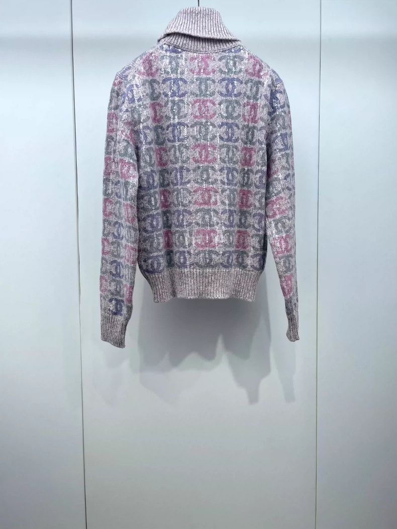 Chanel Chanel 22K popular logo full sequin turtleneck sweater 2504 Size XS / US 0-2 / IT 36-38 - 2 Thumbnail