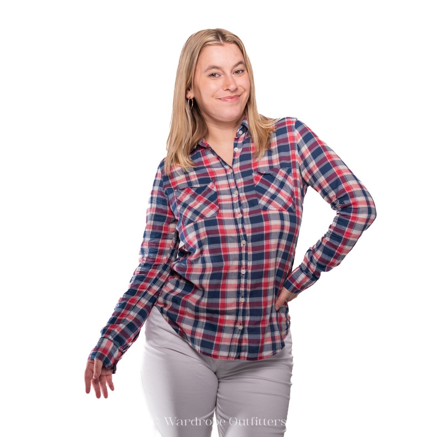 Aeropostale Vintage Y2k Aeropostale Plaid Lace Flannel Size S / US 4 / IT 40 - 2 Thumbnail