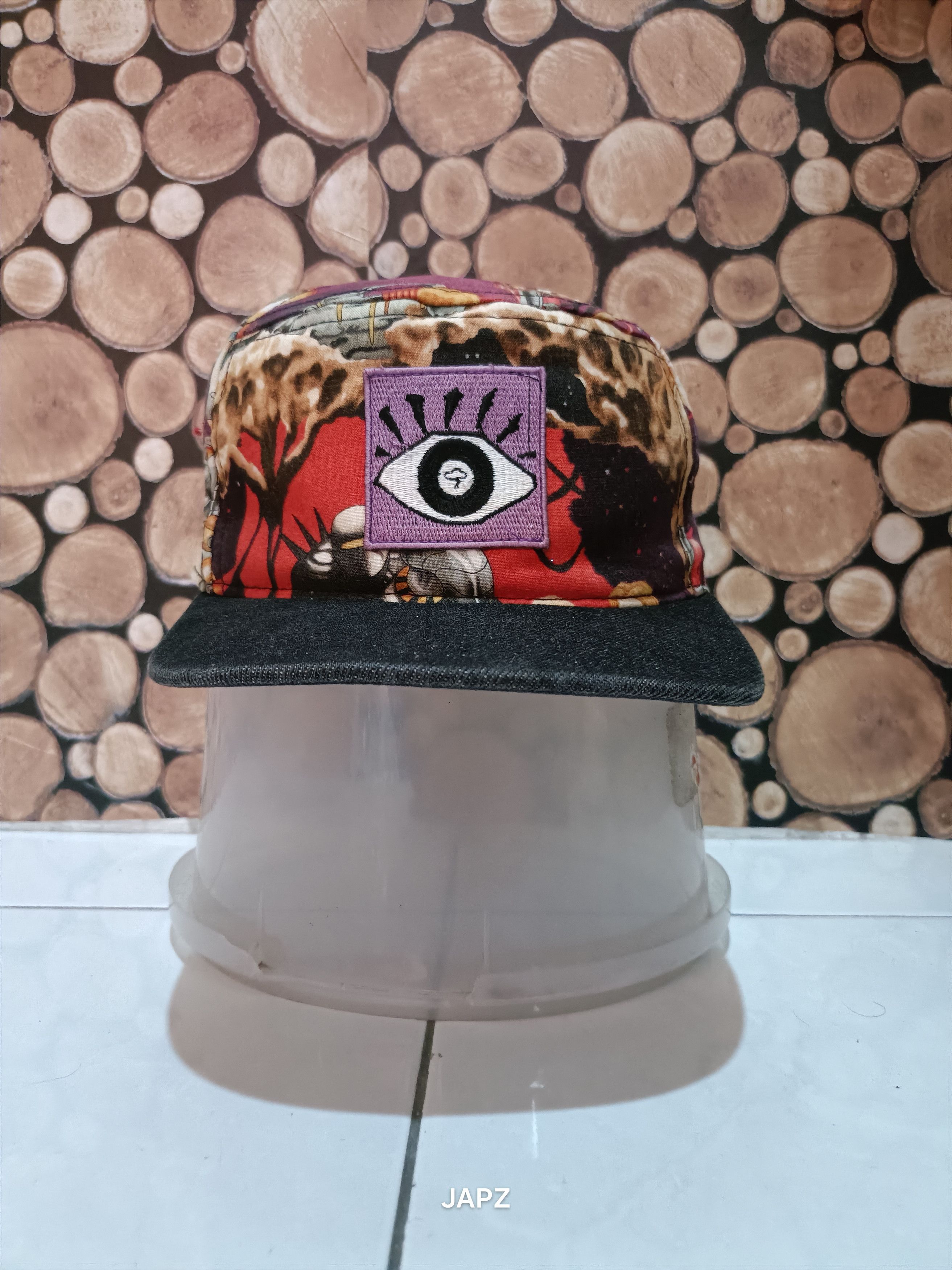 Handmade Rare ampal creative all over graphic print surreal art cap Size ONE SIZE - 1 Thumbnail
