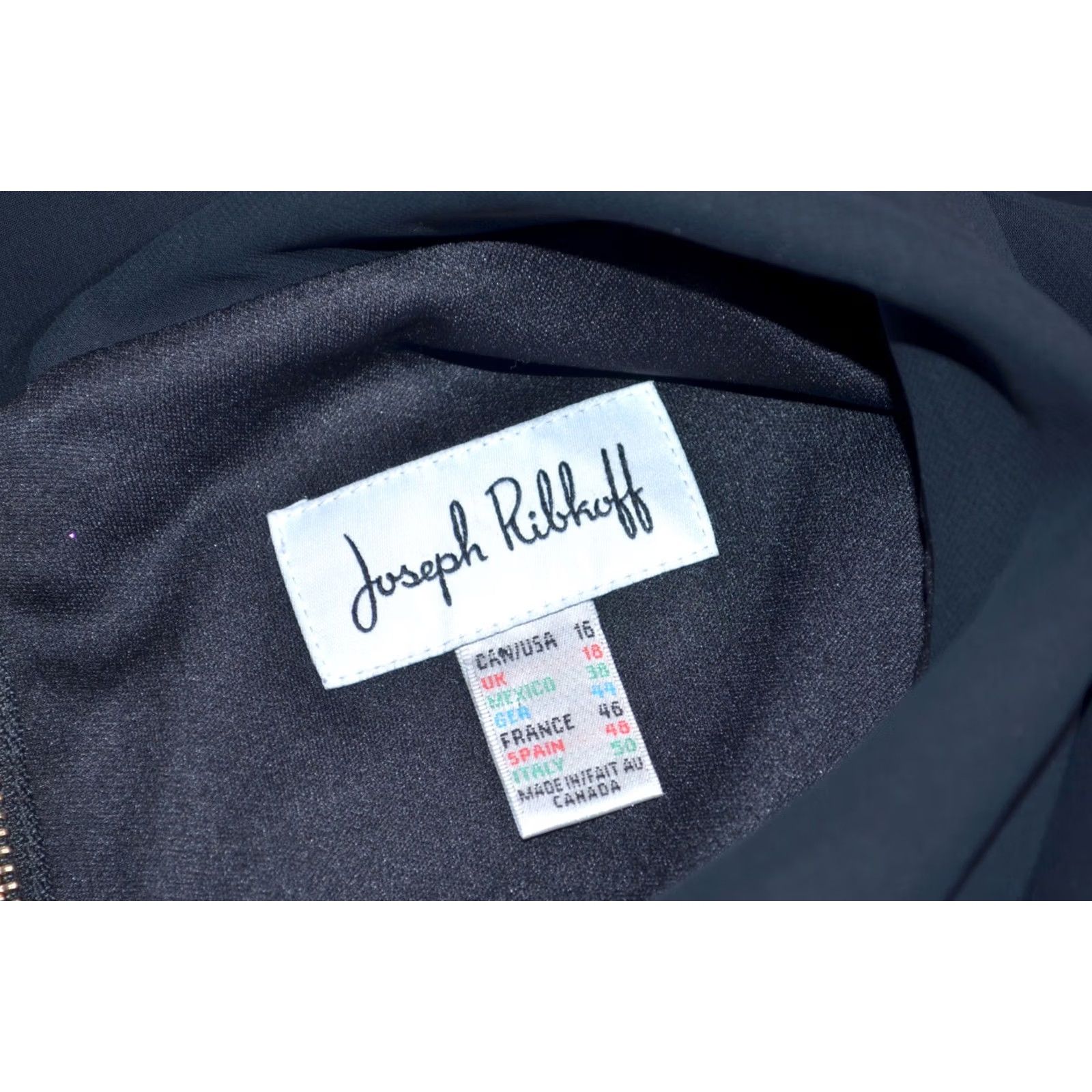 Joseph Ribkoff Joseph Ribkoff Black Chiffon Overlay Cape Shift Dress Sleeveless Back Zip UK18 Size XXL / US 16-18 / IT 52-54 - 8 Thumbnail