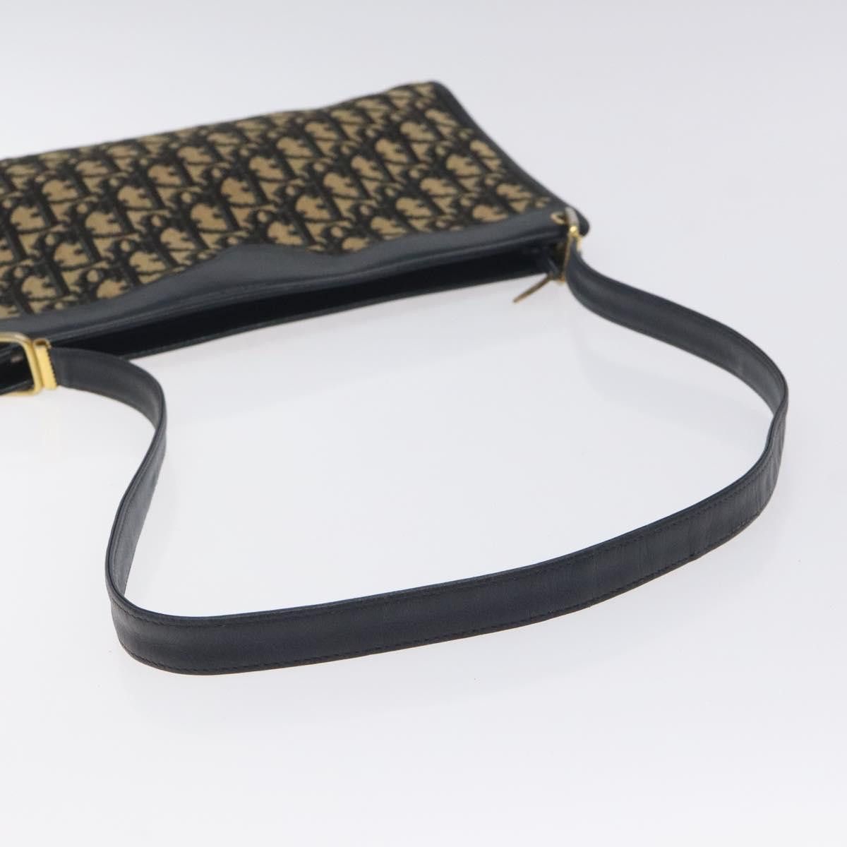 Dior DIOR Trotter Canvas Shoulder Bag Navy Gold Size ONE SIZE - 7 Thumbnail