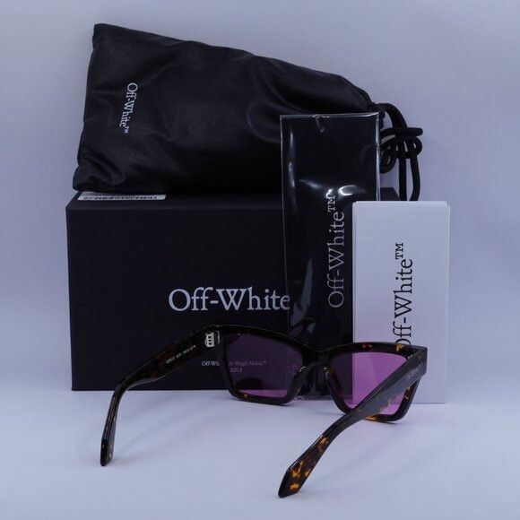Off-White Off-White OERI110 CINCINNATI 6030 Sunglasses Havana Cat Eye Size ONE SIZE - 11 Thumbnail