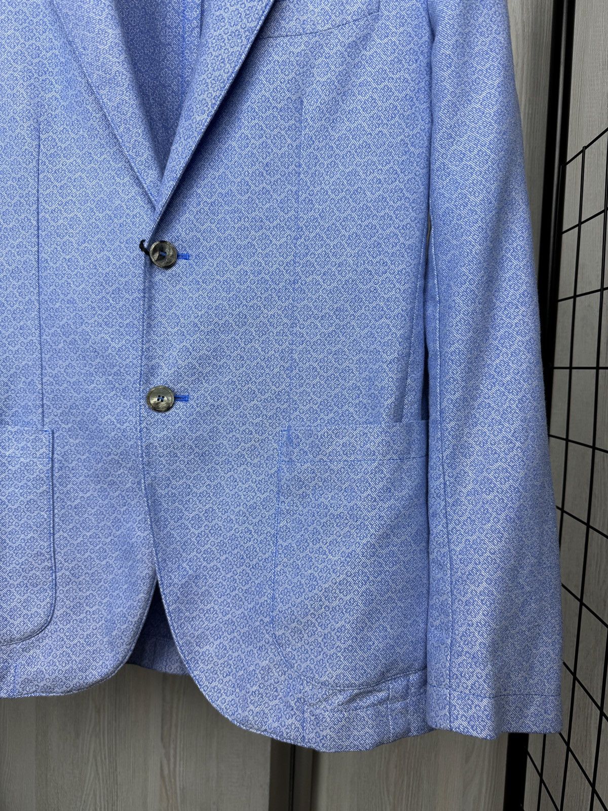 Other 345$ Santaniello Cotton Linen blend patterned unlined blazer Size 36R - 4 Thumbnail