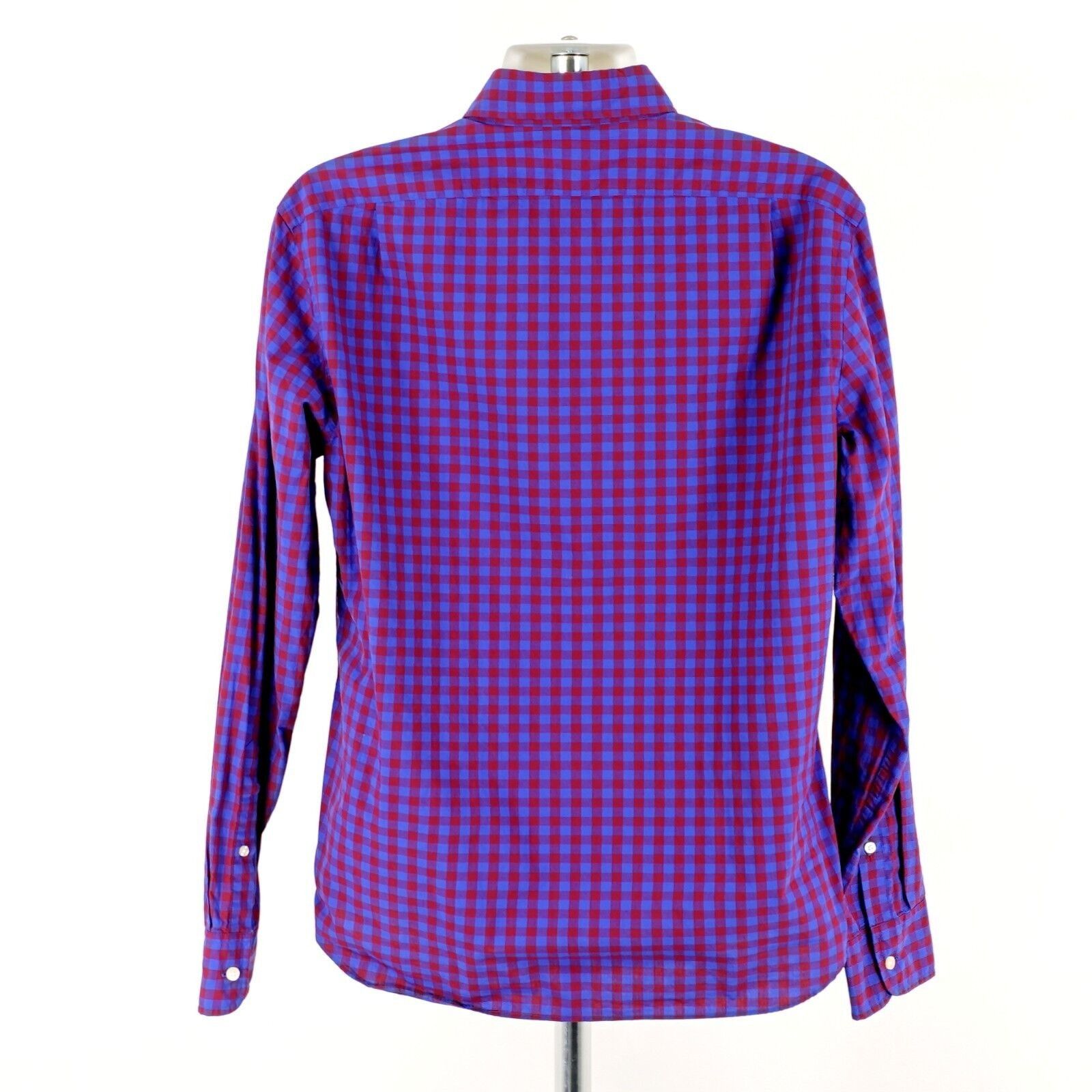J.Crew J. Crew Large Red Blue Plaid Slim Fit Pocket Front Button Do Size US L / EU 52-54 / 3 - 6 Thumbnail