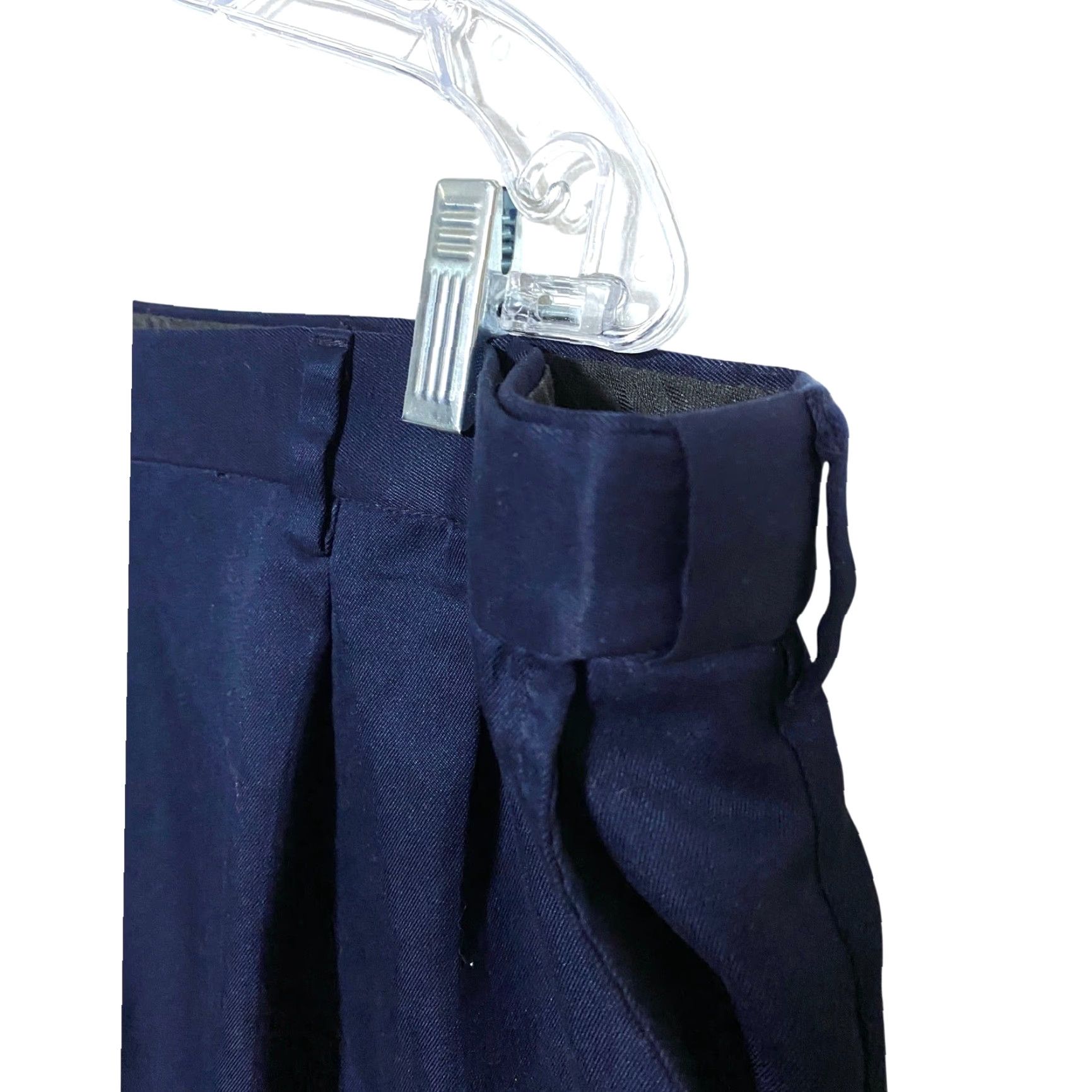 George George Navy Blue Pleated Dress Pants Mens 40x28.5 Office Preppy Workwear Classic Pants Mens Navy Blue Pleated Dress Office Workwear 40x28.5 Mens Size US 40 / EU 56 - 4 Thumbnail