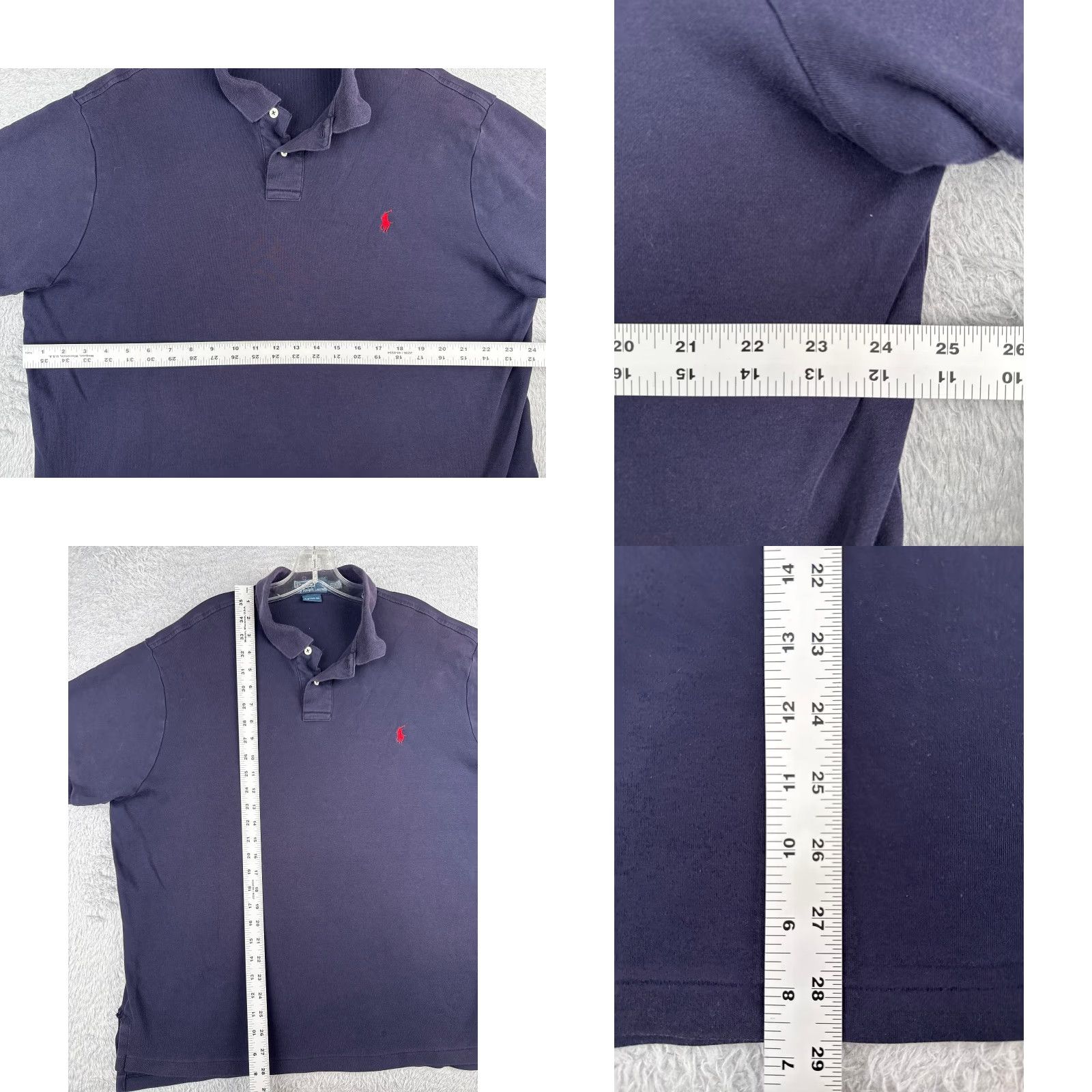 Ralph Lauren VINTAGE Polo Ralph Lauren Shirt Men 2XL Blue Cotton Jersey Custom Fit read Size US XXL / EU 58 / 5 - 8 Thumbnail