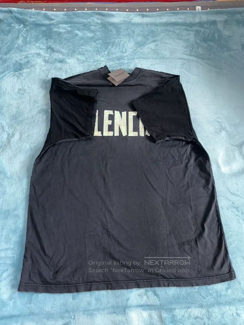 Balenciaga Balenciaga Tape letter logo print round neck short sleeve Size US L / EU 52-54 / 3 - 6 Thumbnail