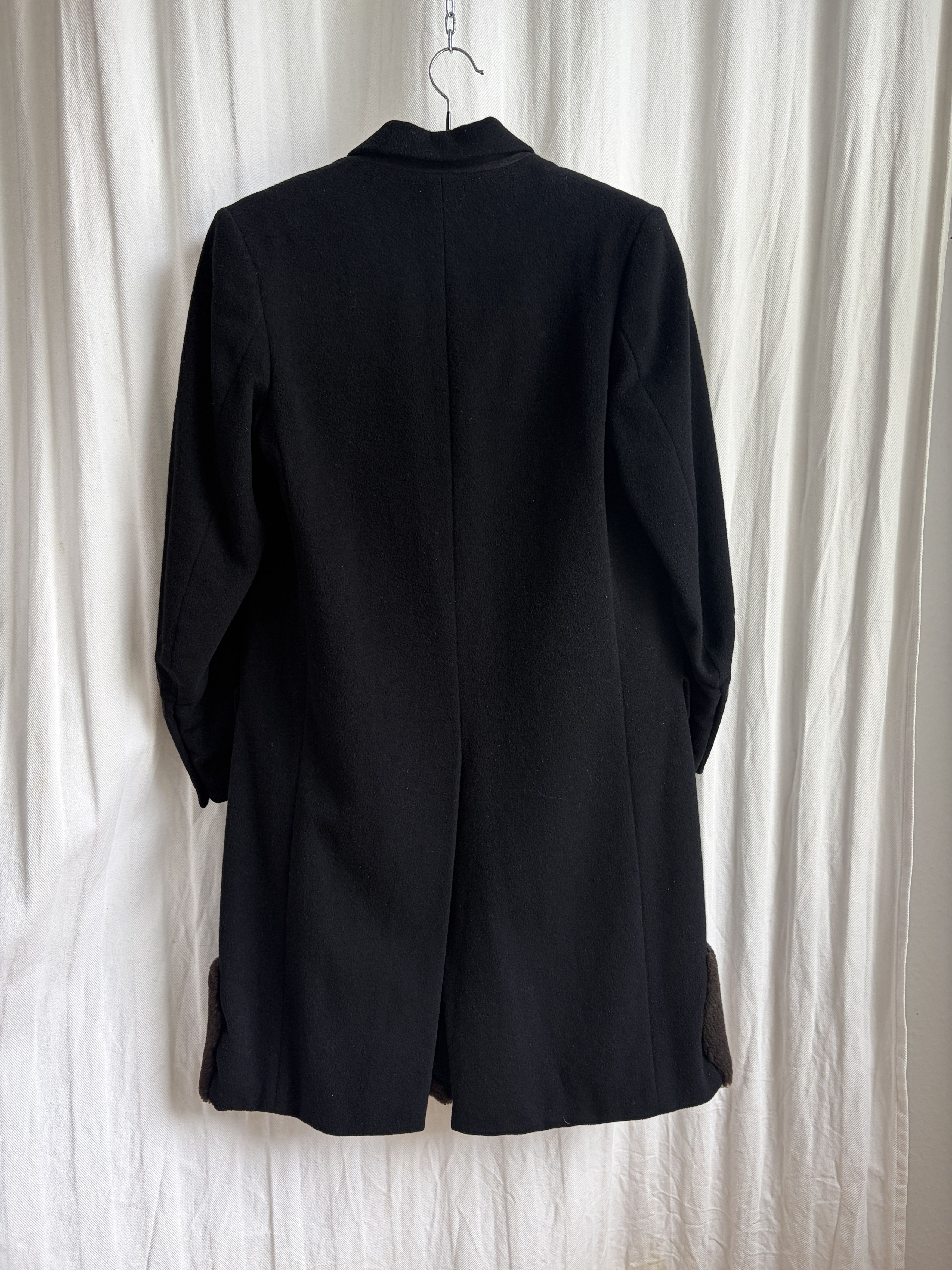 Dries Van Noten AW98 Embroidered Wool Coat w/ Fur Trim Size XS / US 0-2 / IT 36-38 - 7 Thumbnail