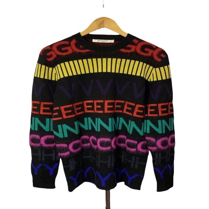 Givenchy Givenchy Givenchy Colorful Logo Knit Sweater -2507 Size US M / EU 48-50 / 2 - 1 Thumbnail