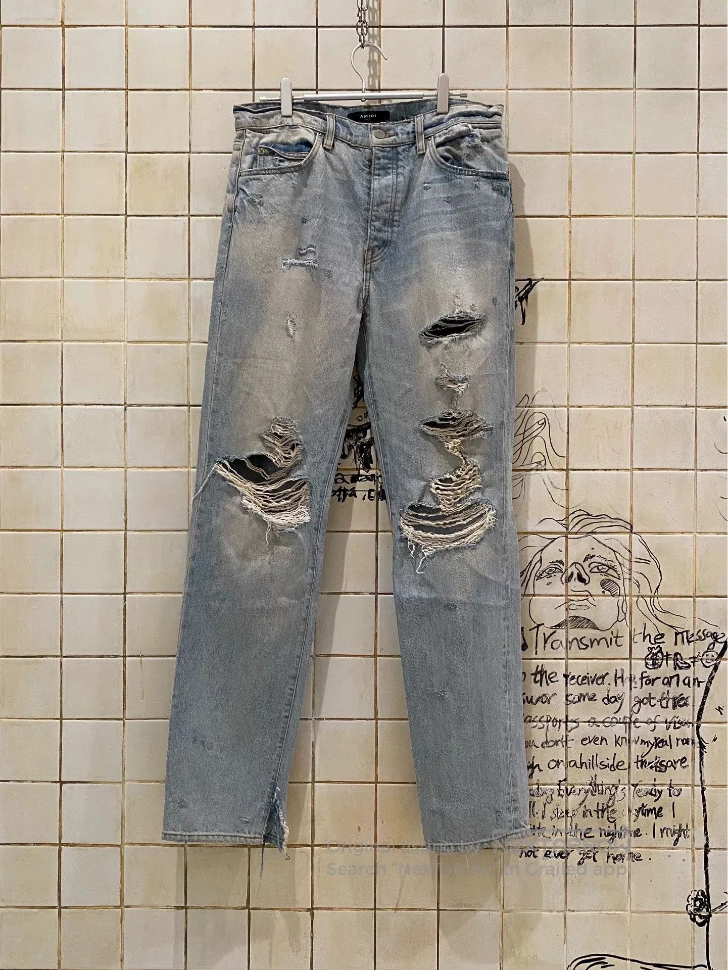 Amiri AMIRI Distressed Denim Jeans. Size US 31 - 2 Thumbnail