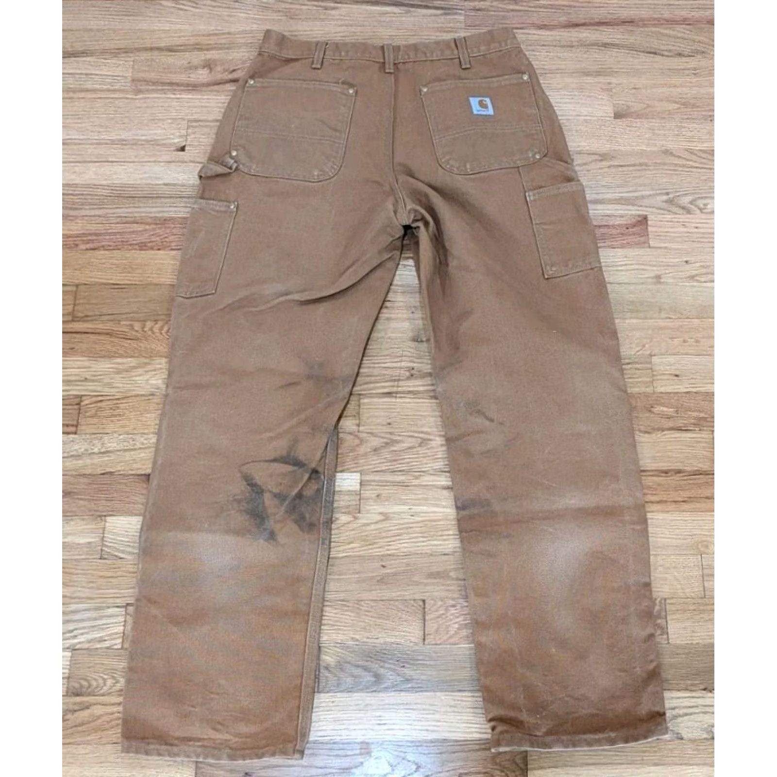 Carhartt VINTAGE Carhartt Double Knee Pants Brown Canvas Workwear 32x31 Made In USA Mens Helmet To Hardhat Size US 32 / EU 48 - 3 Thumbnail