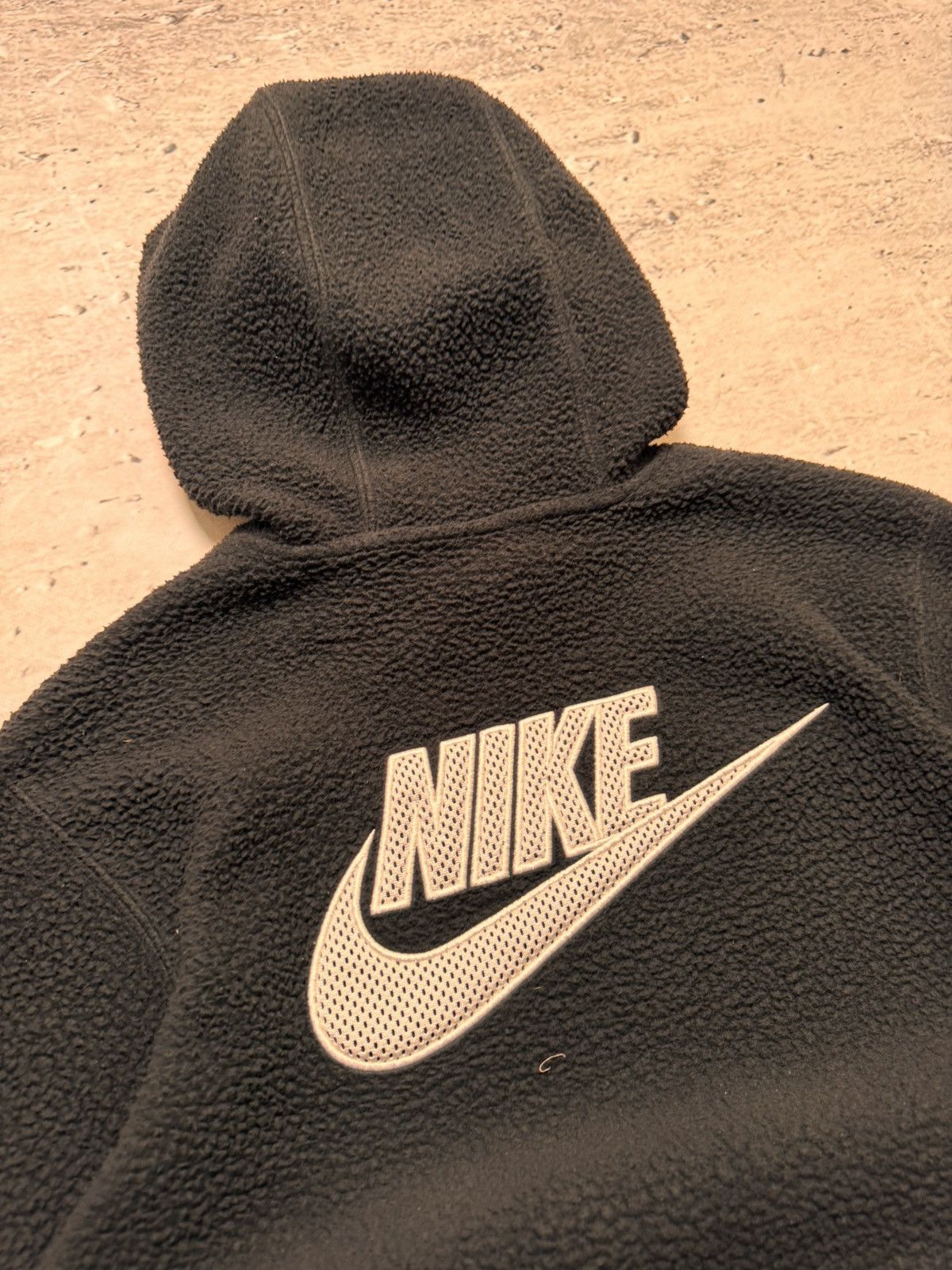 Nike × Vintage NIKE TEDDY FLEECE VINTAGE CENTER LOGO OVERSIZE BOXY HOODIE Size US M / EU 48-50 / 2 - 6 Thumbnail