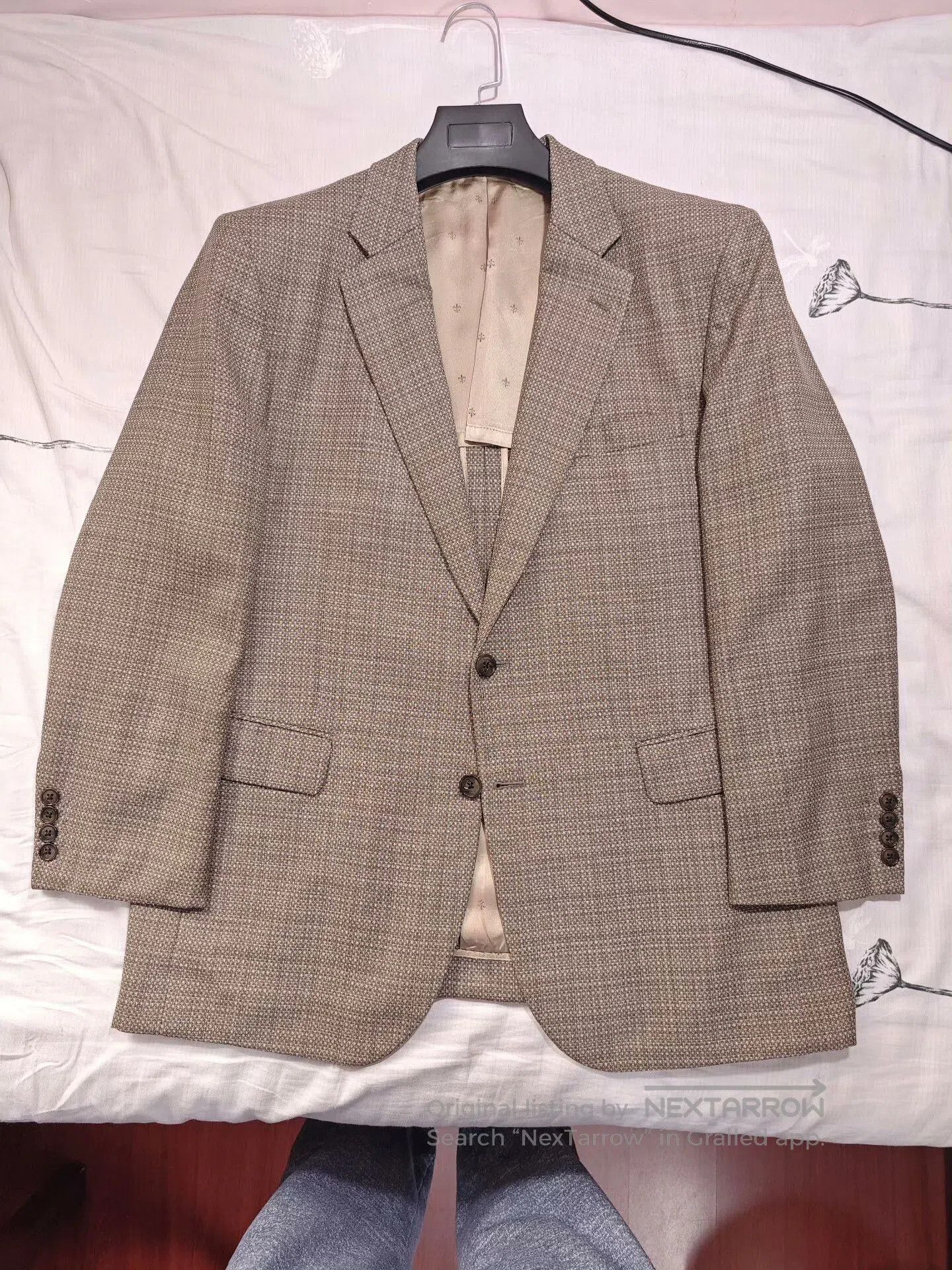 Tallia Italian Wool Blend Custom Suit Jacket. Size US L / EU 52-54 / 3 - 5 Thumbnail