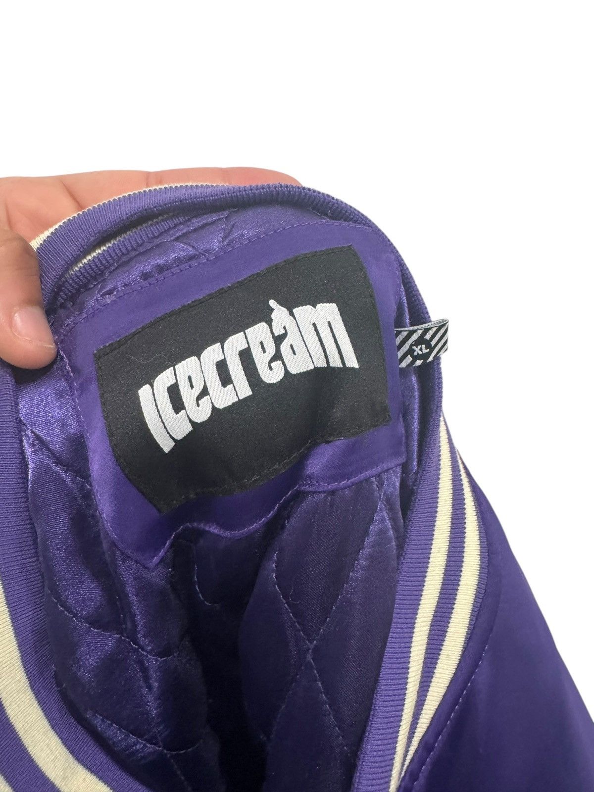 Icecream ICECREAM Hoodini Stadium Satin Varsity Jacket Purple Size US XL / EU 56 / 4 - 7 Thumbnail