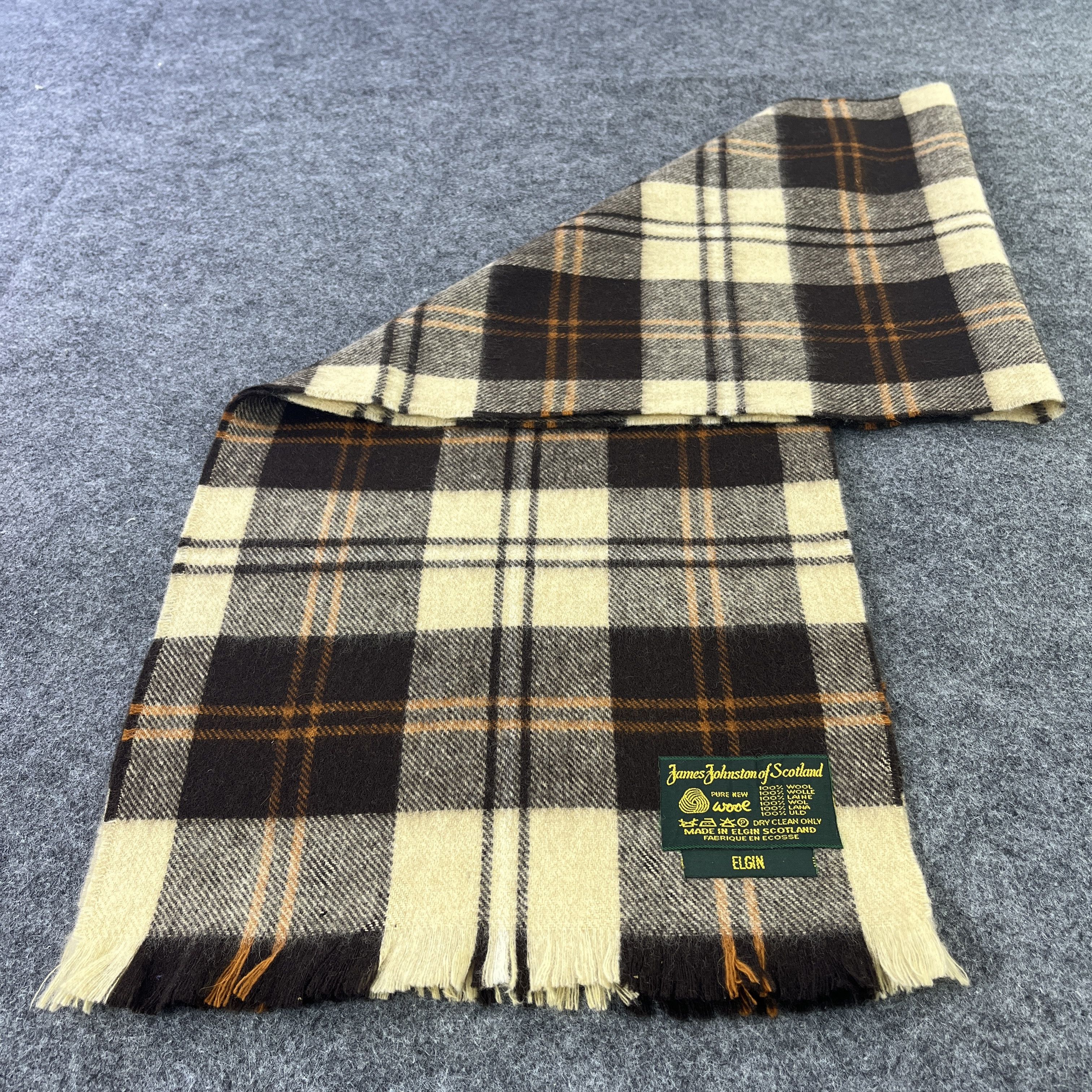 Vintage James Johnstons Scarf / Muffler / Neckwear T798 Size ONE SIZE - 4 Thumbnail