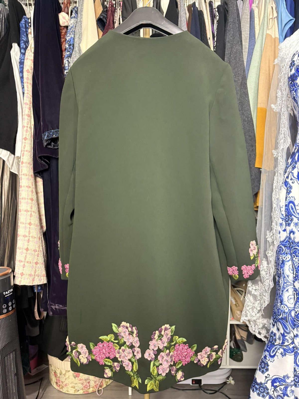 Zac Posen NWT Zac Posen Green Velvet Dream Spring Coat Sz 18 Rare!! Size XXL / US 16-18 / IT 52-54 - 10 Thumbnail