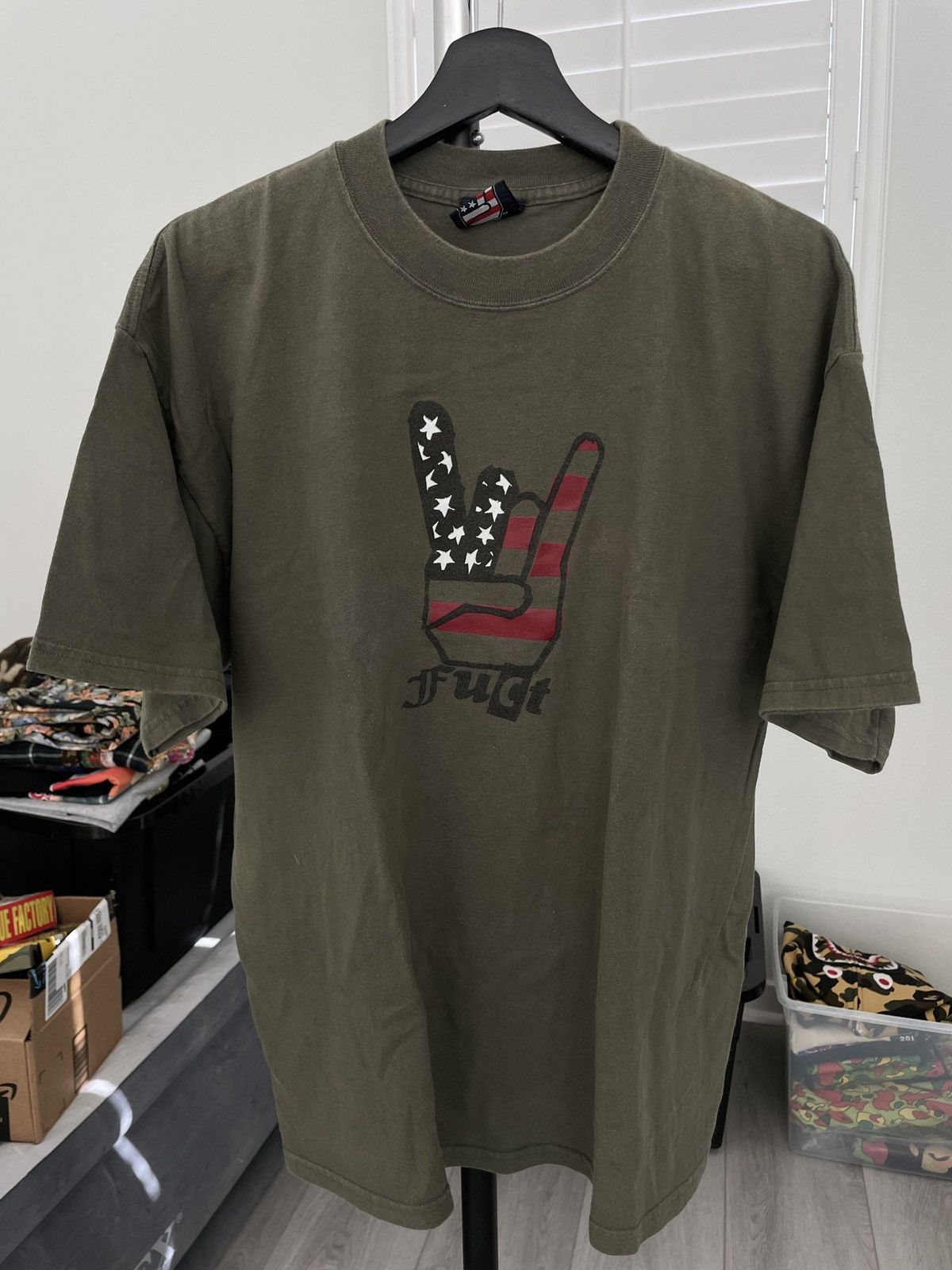 FUCT Fuct Horned Hand America Tee Size US XL / EU 56 / 4 - 1 Thumbnail