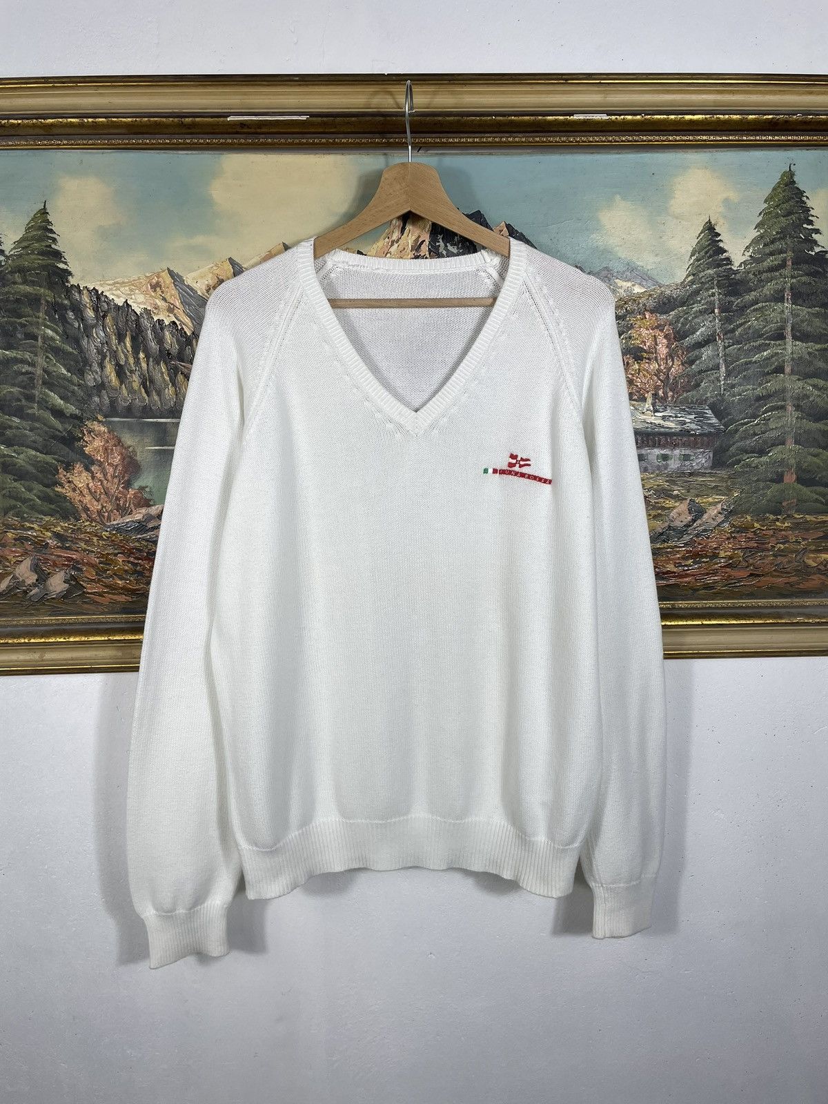 Prada × Vintage Prada Luna Rossa Knitwear Pull Jumper Sweatshirt Luxury Size US M / EU 48-50 / 2 - 1 Thumbnail