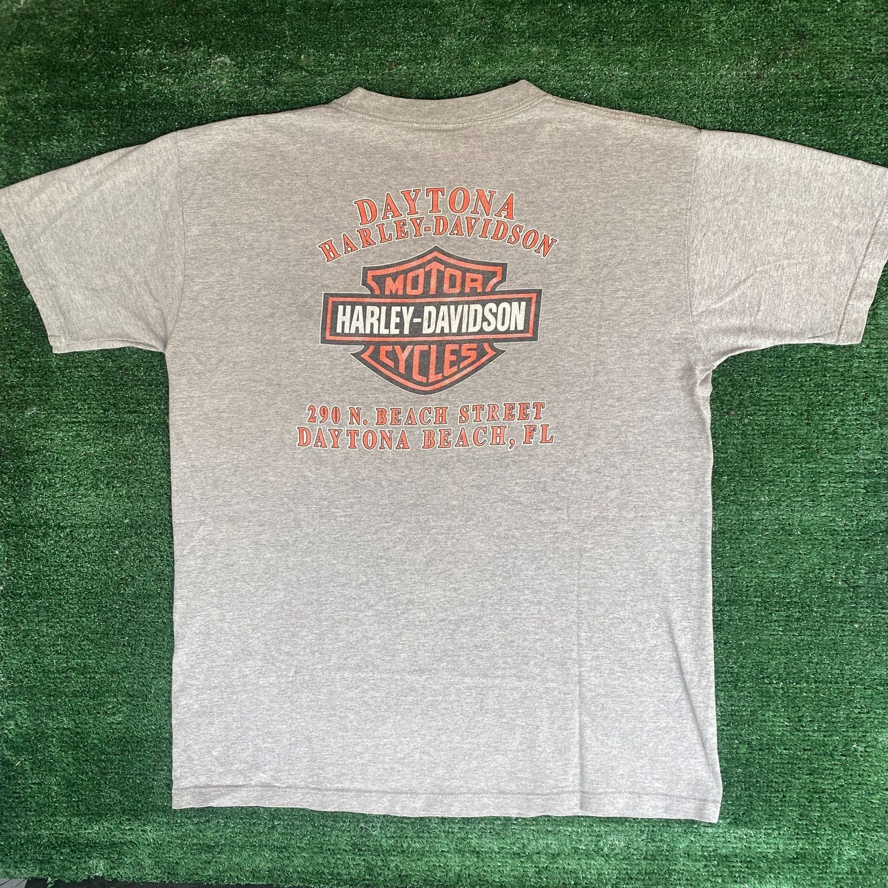 Harley Davidson Vintage Y2K Harley Davidson Shirt Motorcycle Flame Logo Tee Size US L / EU 52-54 / 3 - 1 Thumbnail