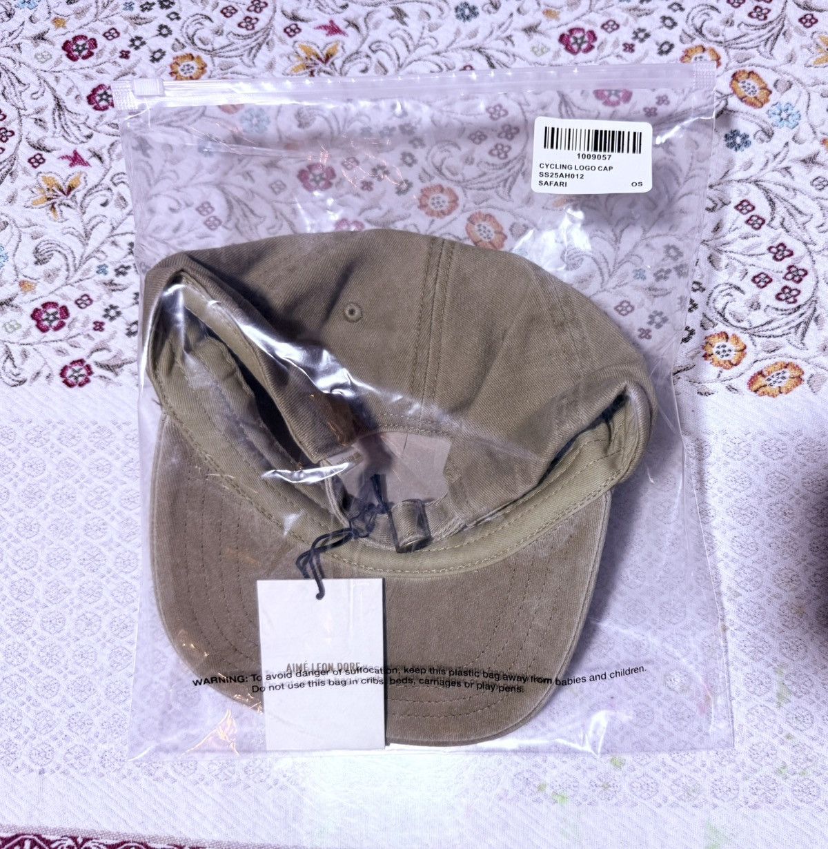 Aime Leon Dore Aime Leon Dore Cycling Logo Hat in “Safari” Cap Tan/Navy Size ONE SIZE - 8 Thumbnail