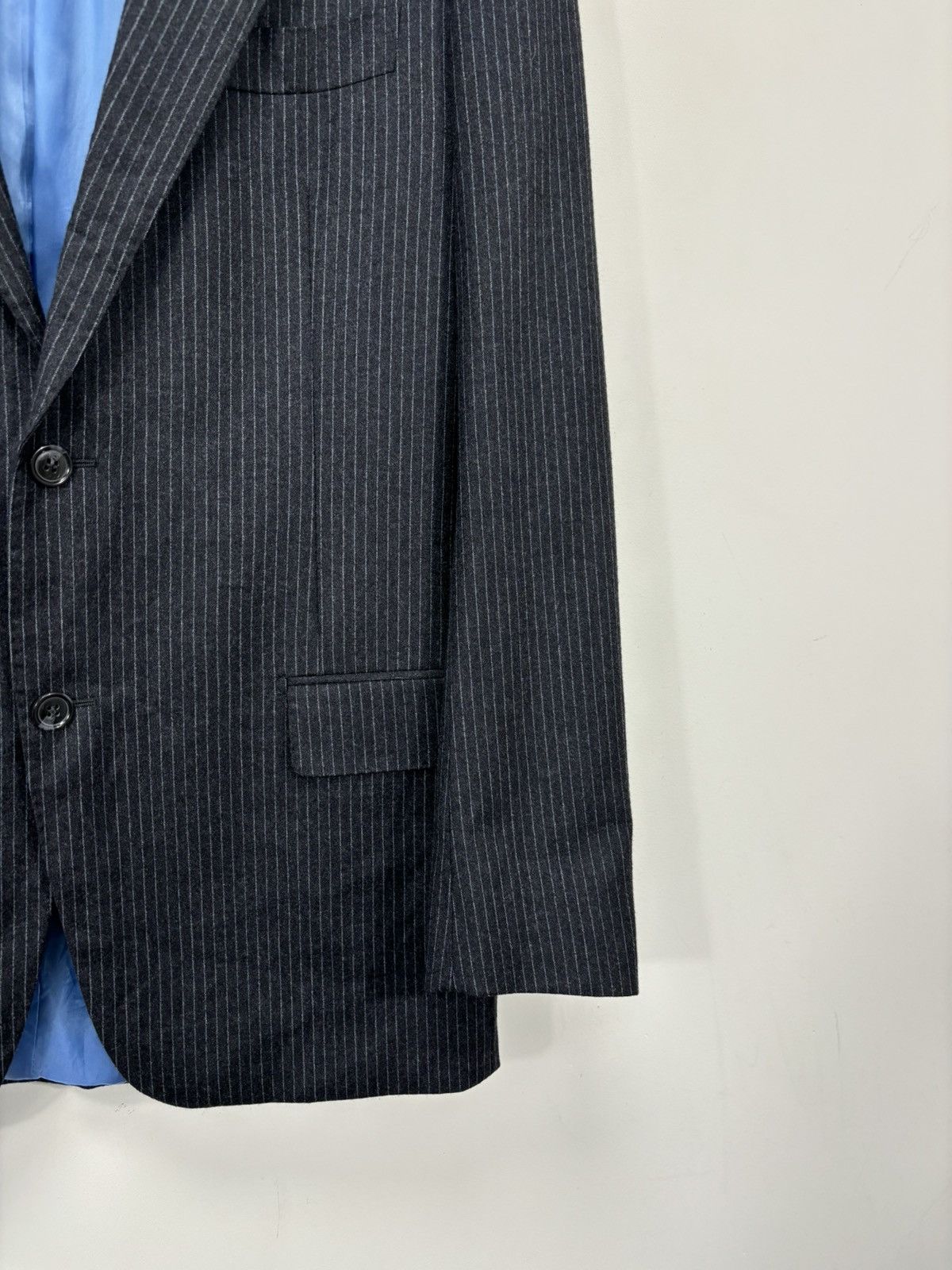 Suitsupply Suitsupply Men’s Pinstripe Gray 2-Buttons Wool Blazer Jacket Size 40L - 6 Thumbnail