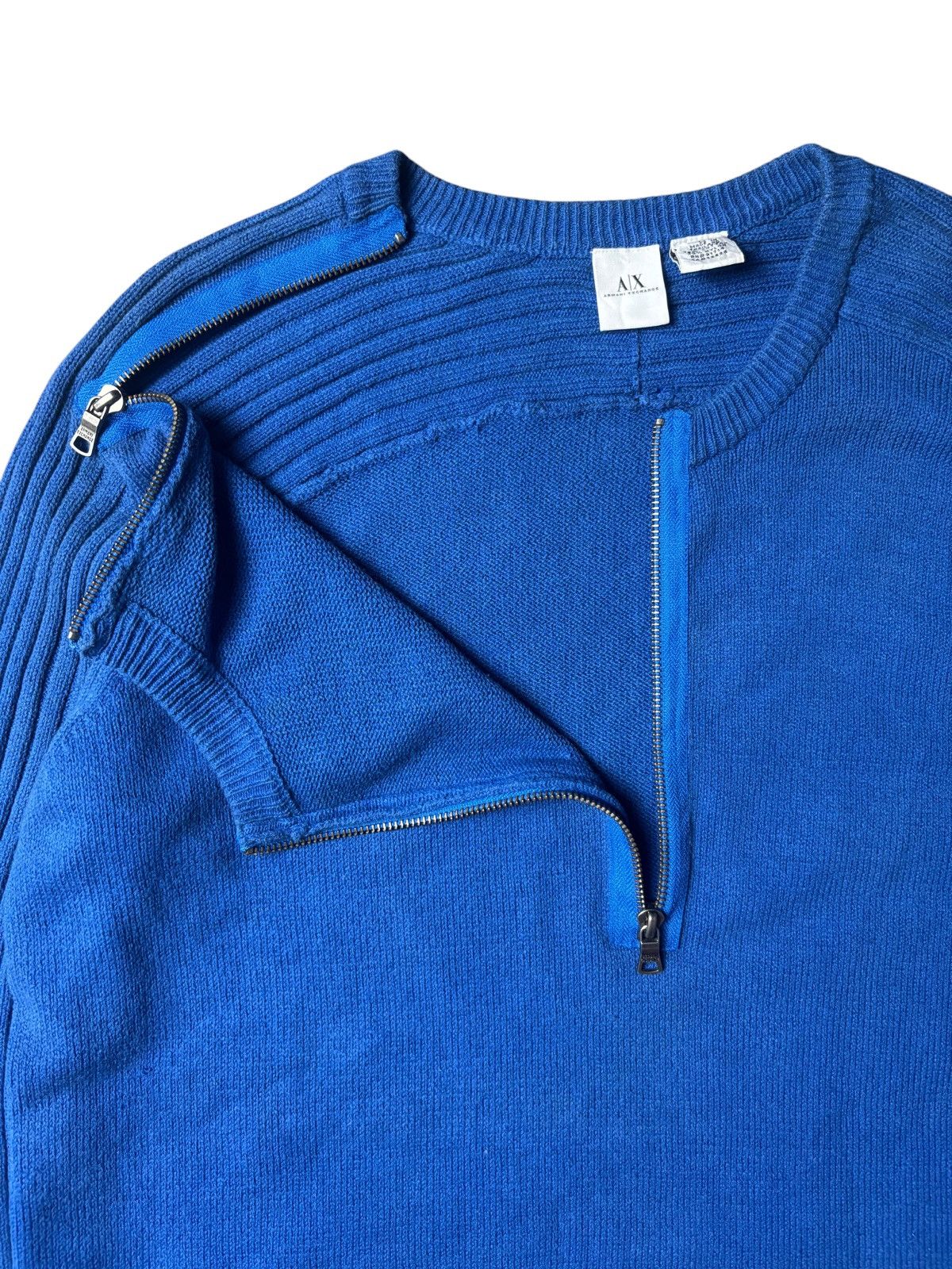 Armani Exchange 2000s Armani Echange Knit Pullover w/ Dual Zip Front Size US L / EU 52-54 / 3 - 4 Thumbnail