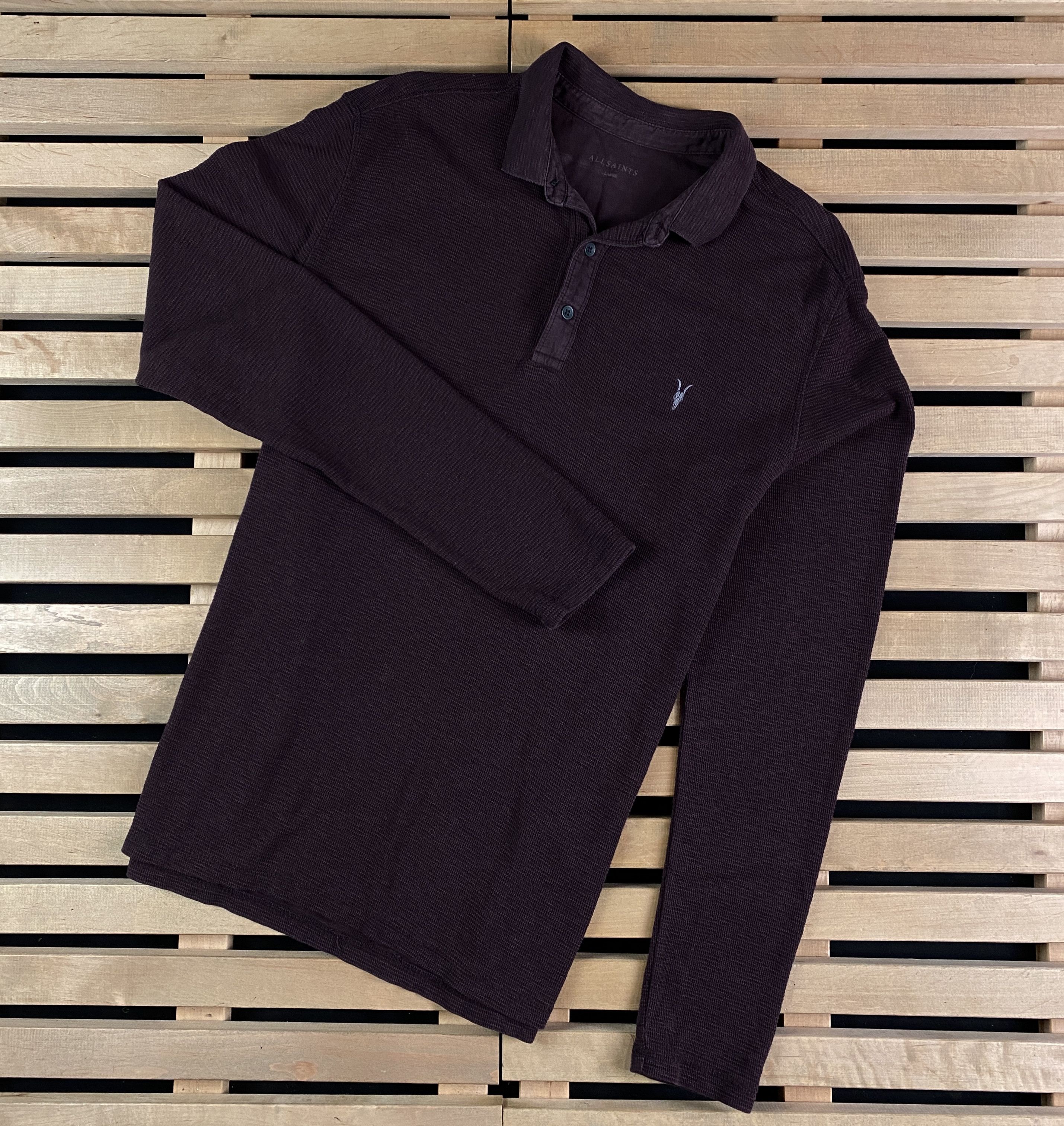 Allsaints Men’s Polo Long Sleeve Sweatshirt Allsaints Size L Size US L / EU 52-54 / 3 - 1 Thumbnail