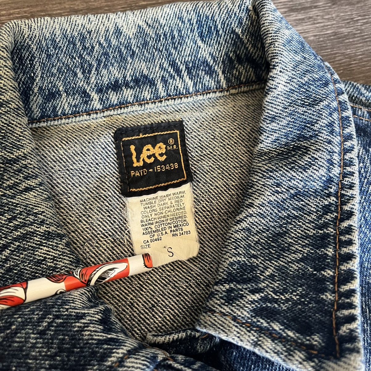 Lee × Vintage Vintage 1990s Lee Rider Acid Stone Wash Trucker Denim Jacket Size US S / EU 44-46 / 1 - 6 Thumbnail
