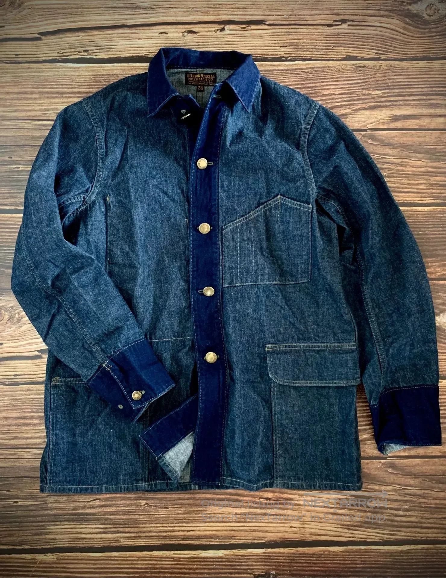 Freewheelers yard master indigo work jacket. Size US XL / EU 56 / 4 - 5 Thumbnail